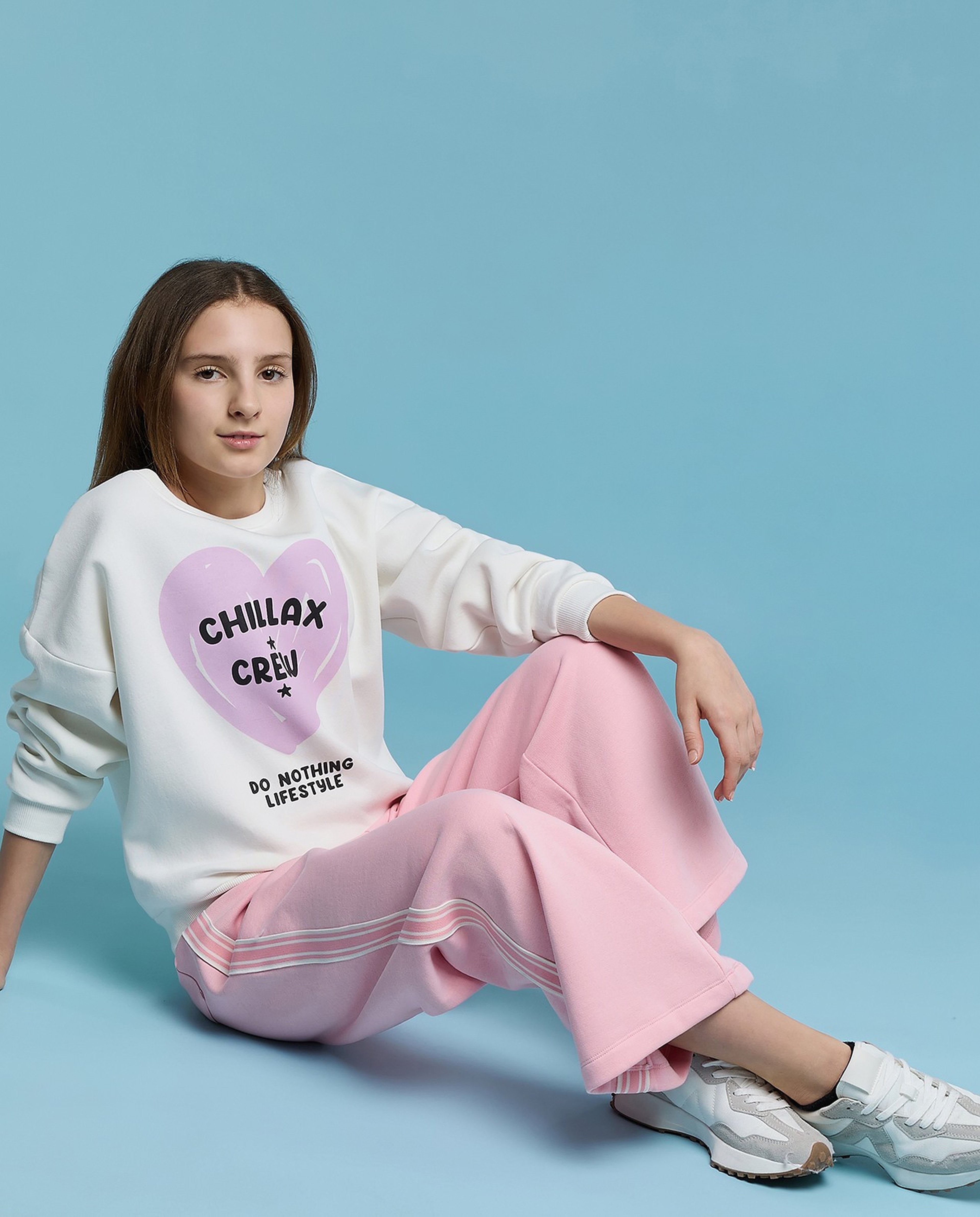 Printed Sweatshirt with Crew Neck and Long Sleeves