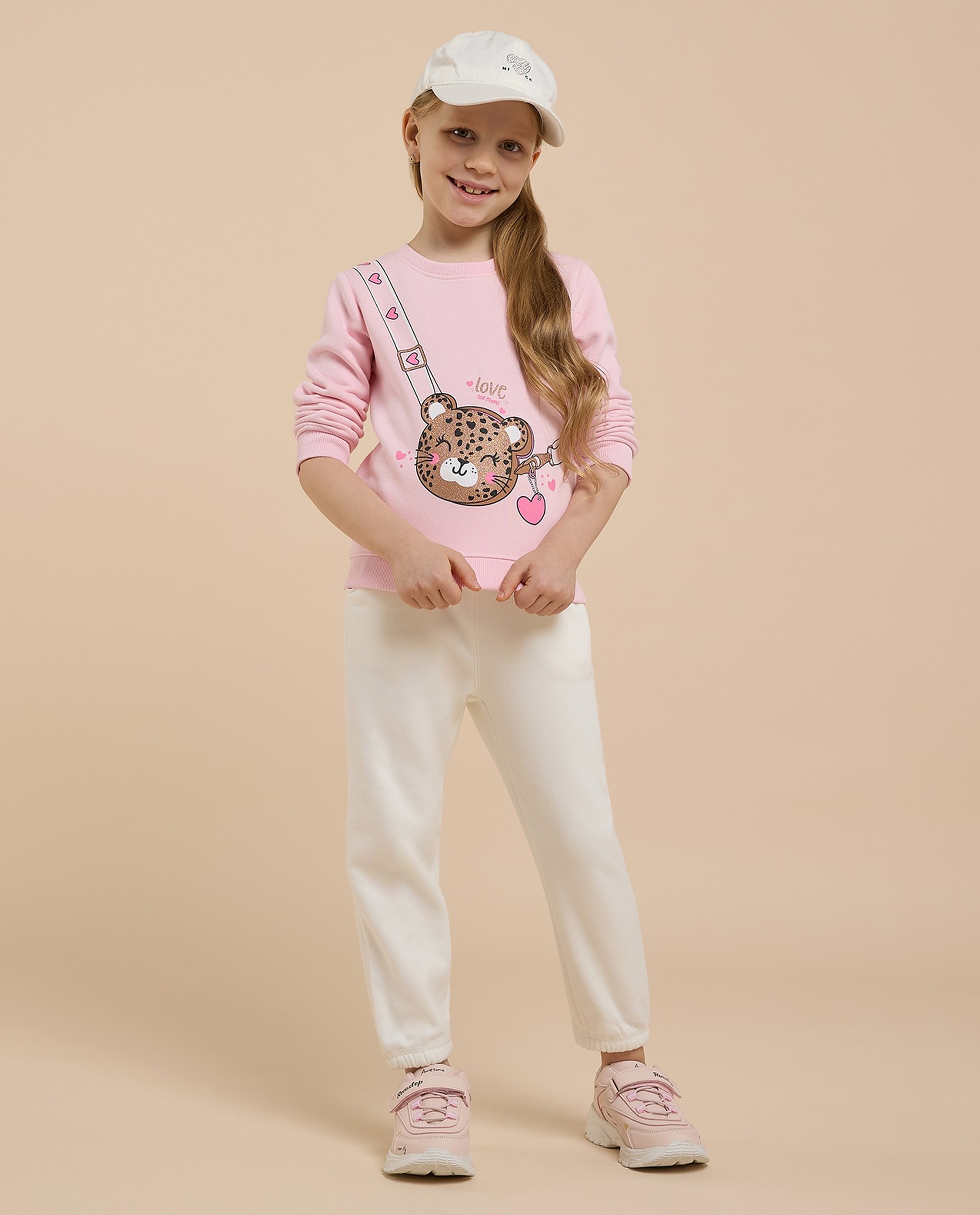 Printed Sweatshirt with Crew Neck and Long Sleeves