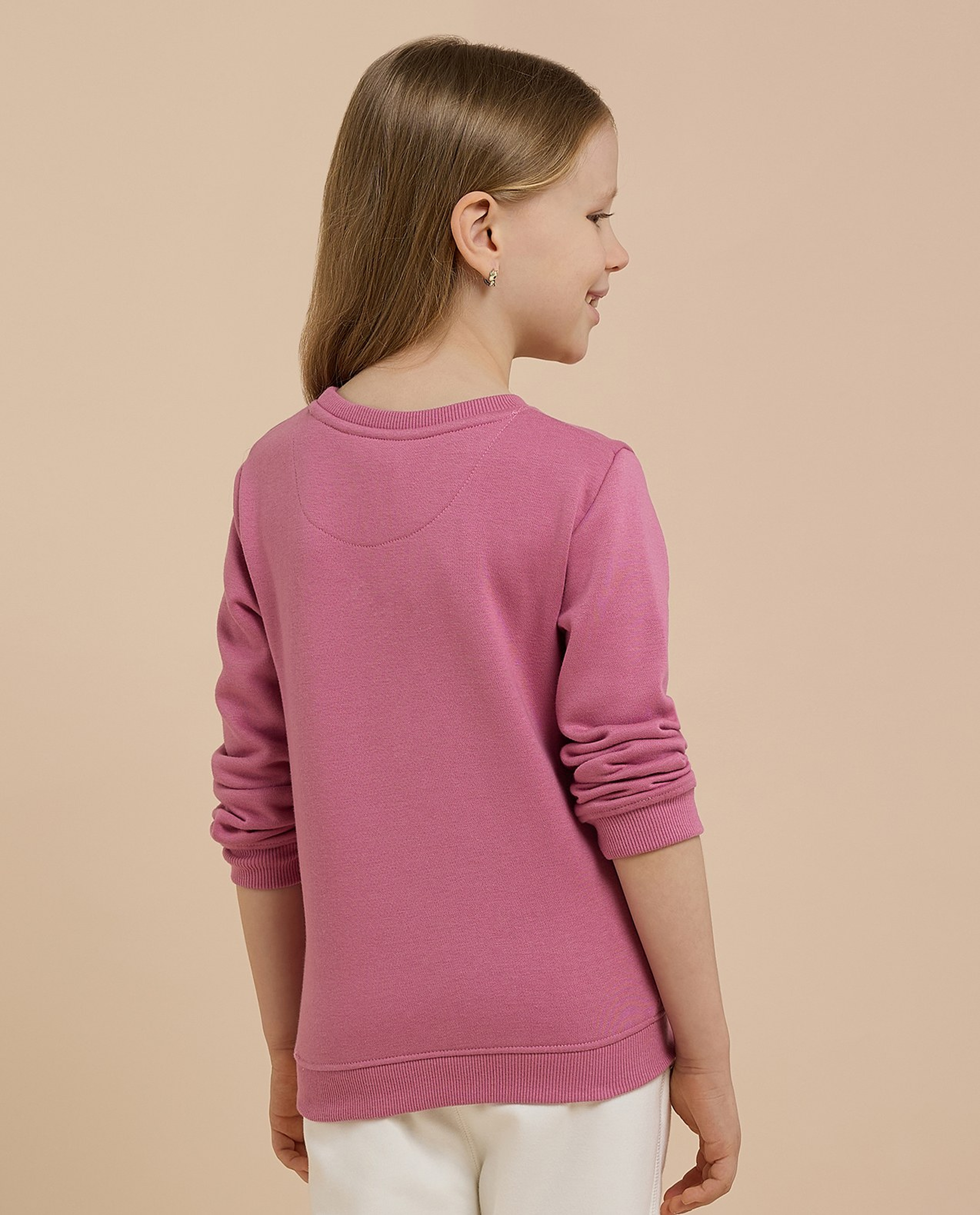 Printed Sweatshirt with Crew Neck and Long Sleeves