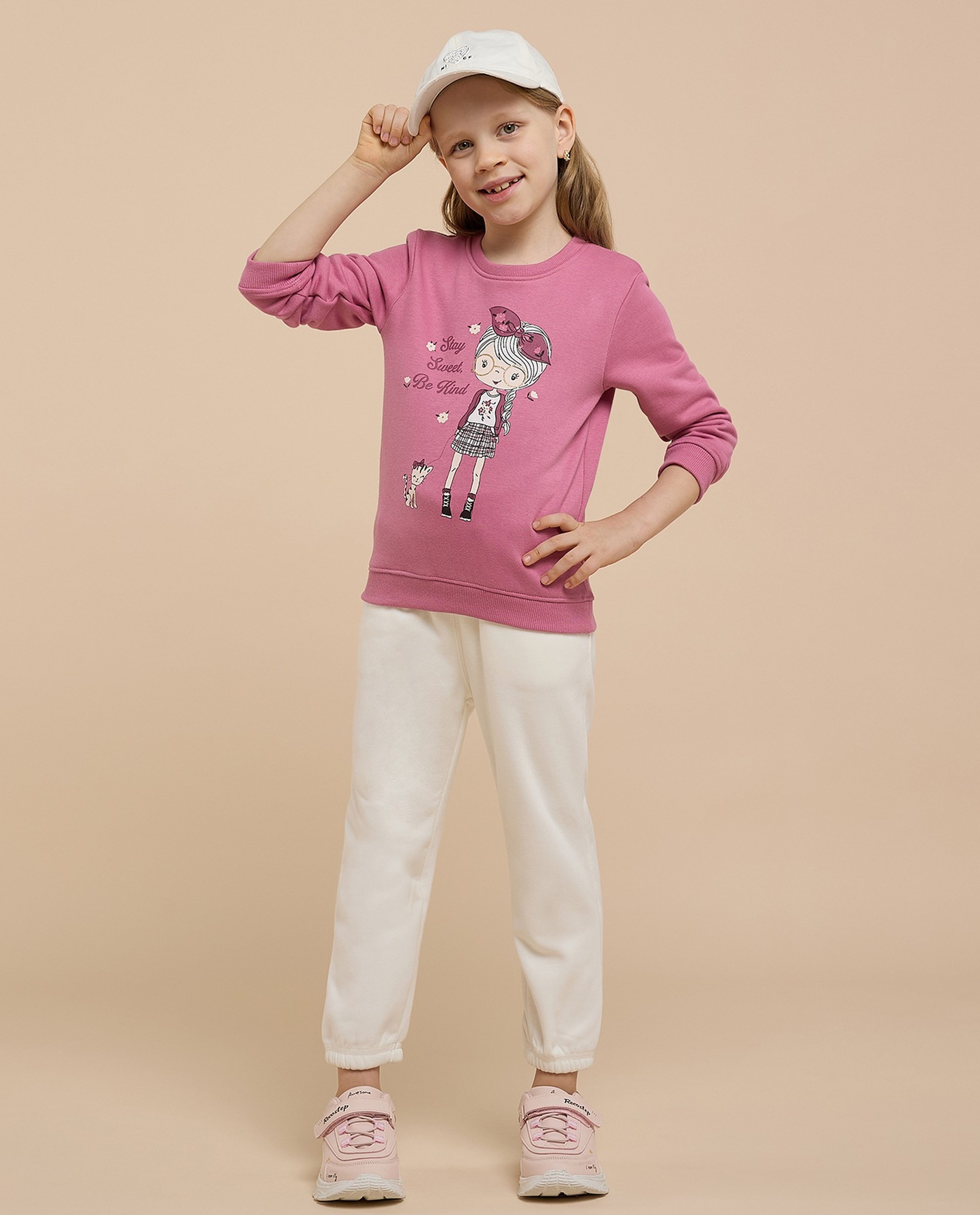 Printed Sweatshirt with Crew Neck and Long Sleeves