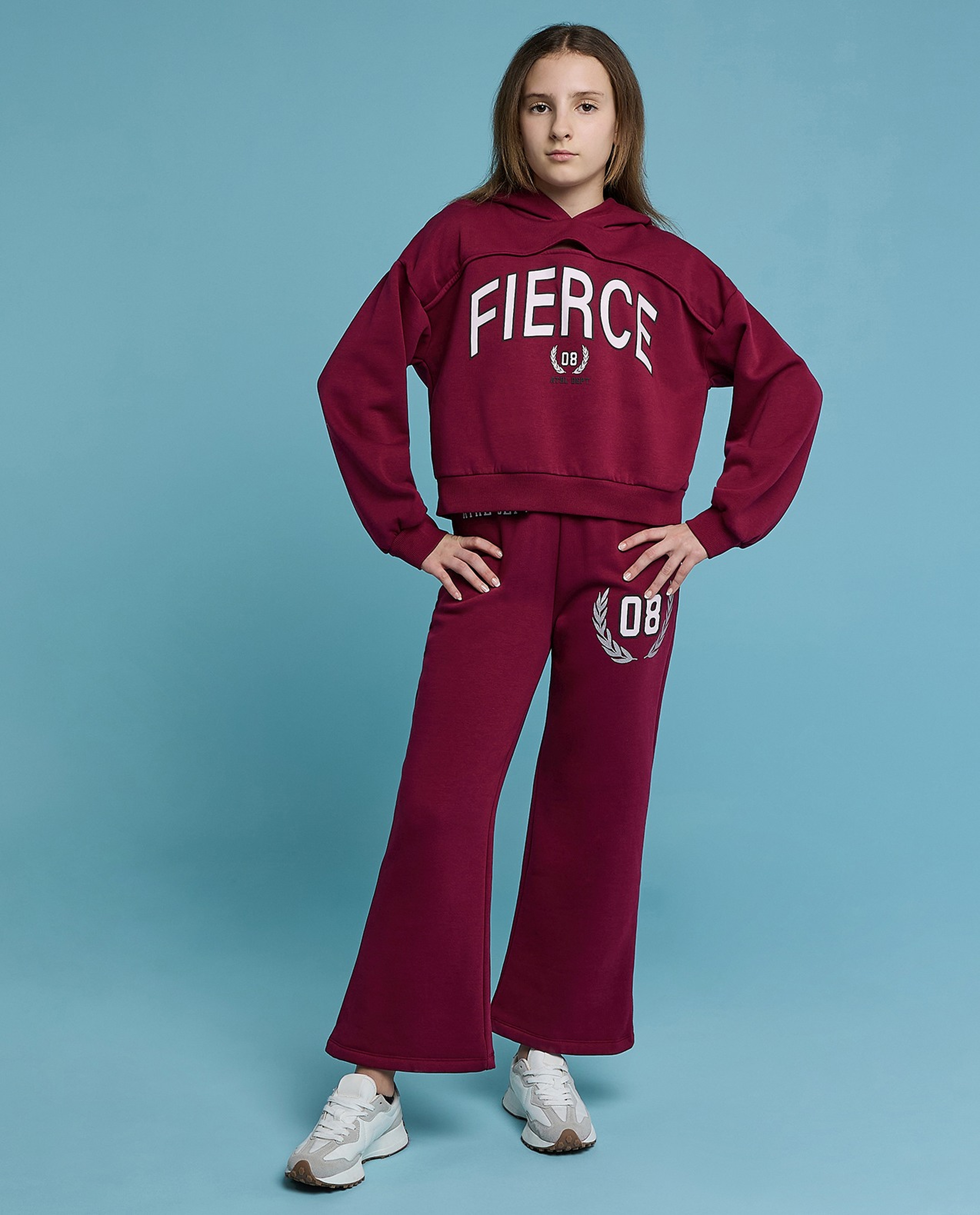 Printed Hooded Sweatsuit Set