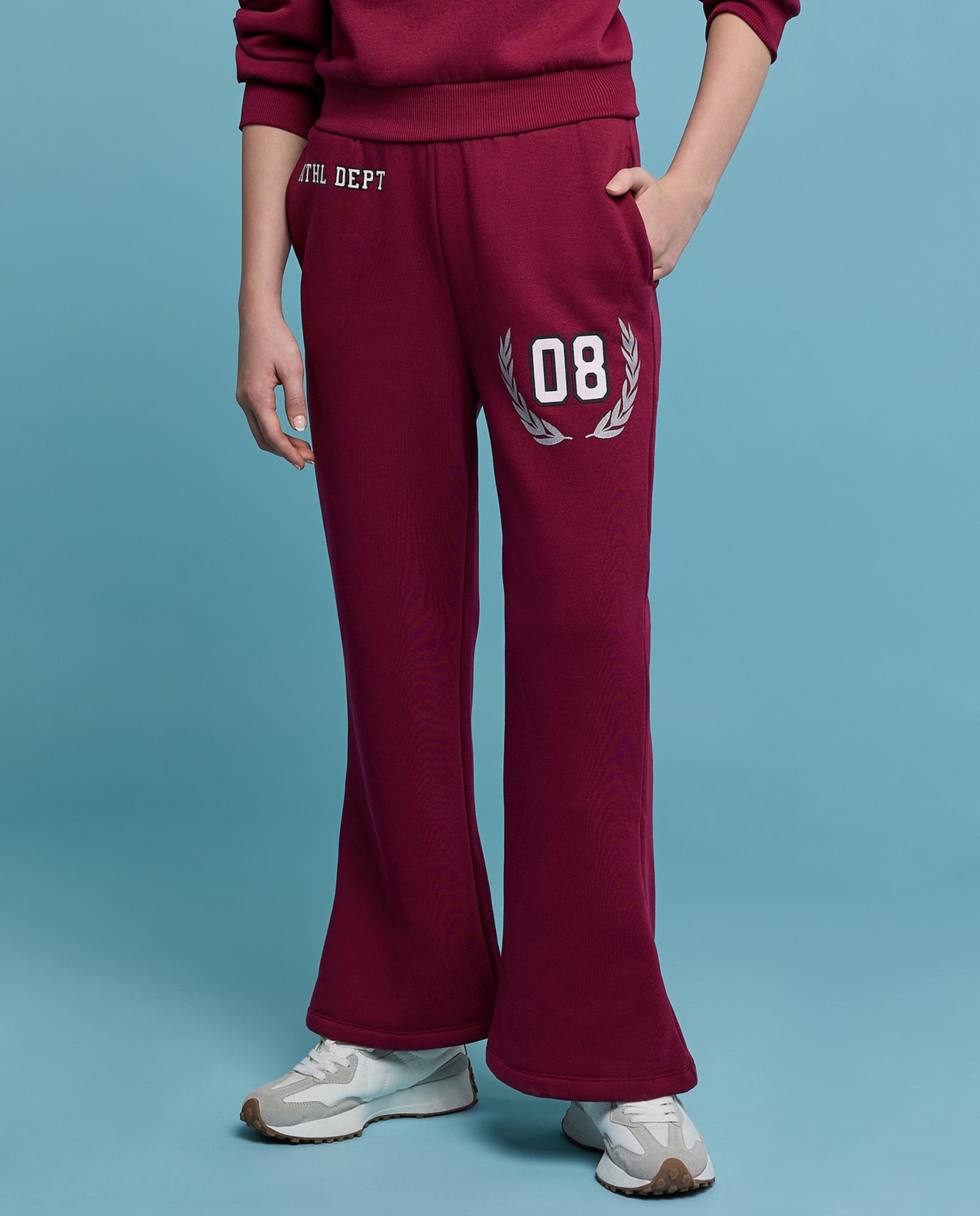 Printed Hooded Sweatsuit Set