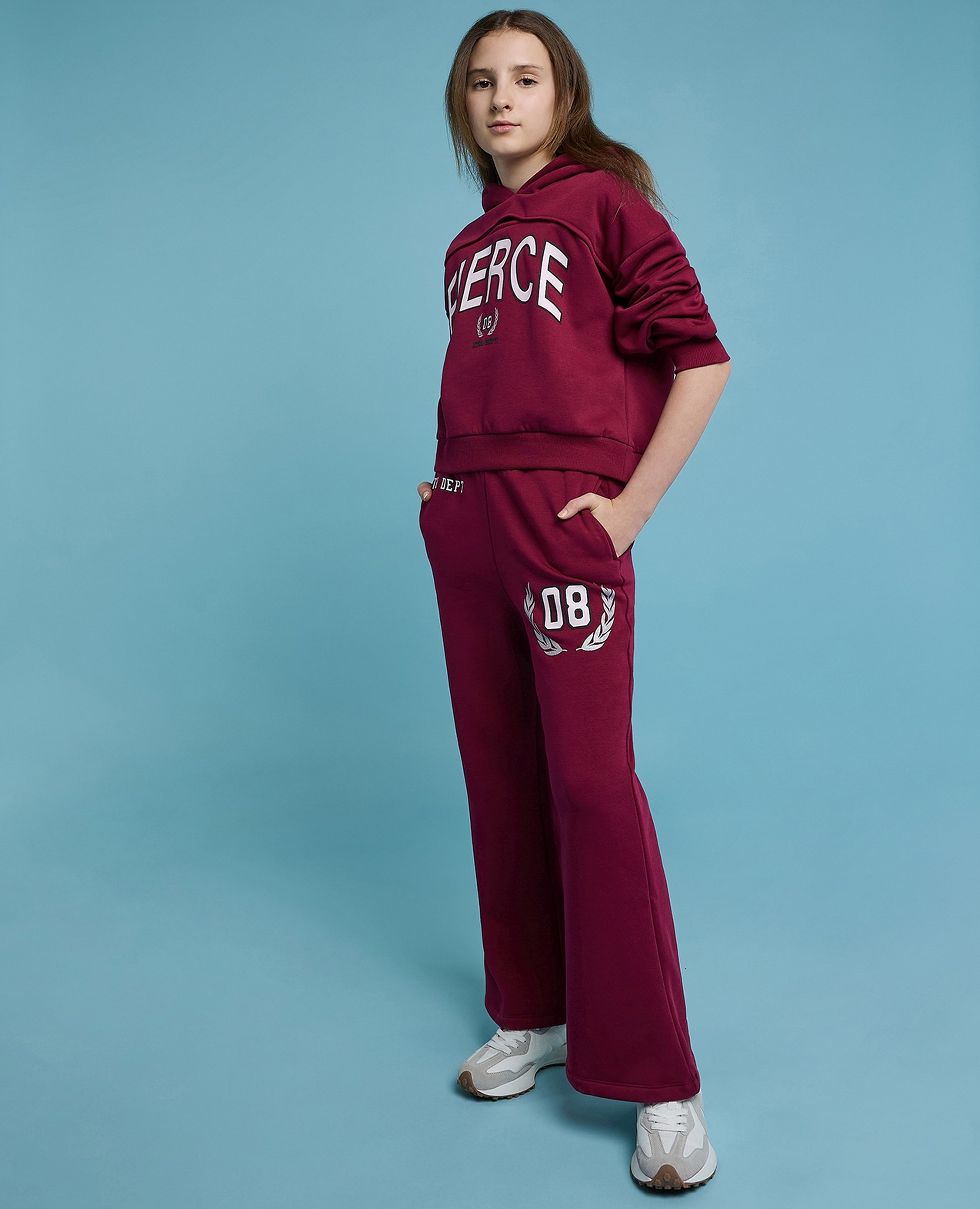 Printed Hooded Sweatsuit Set