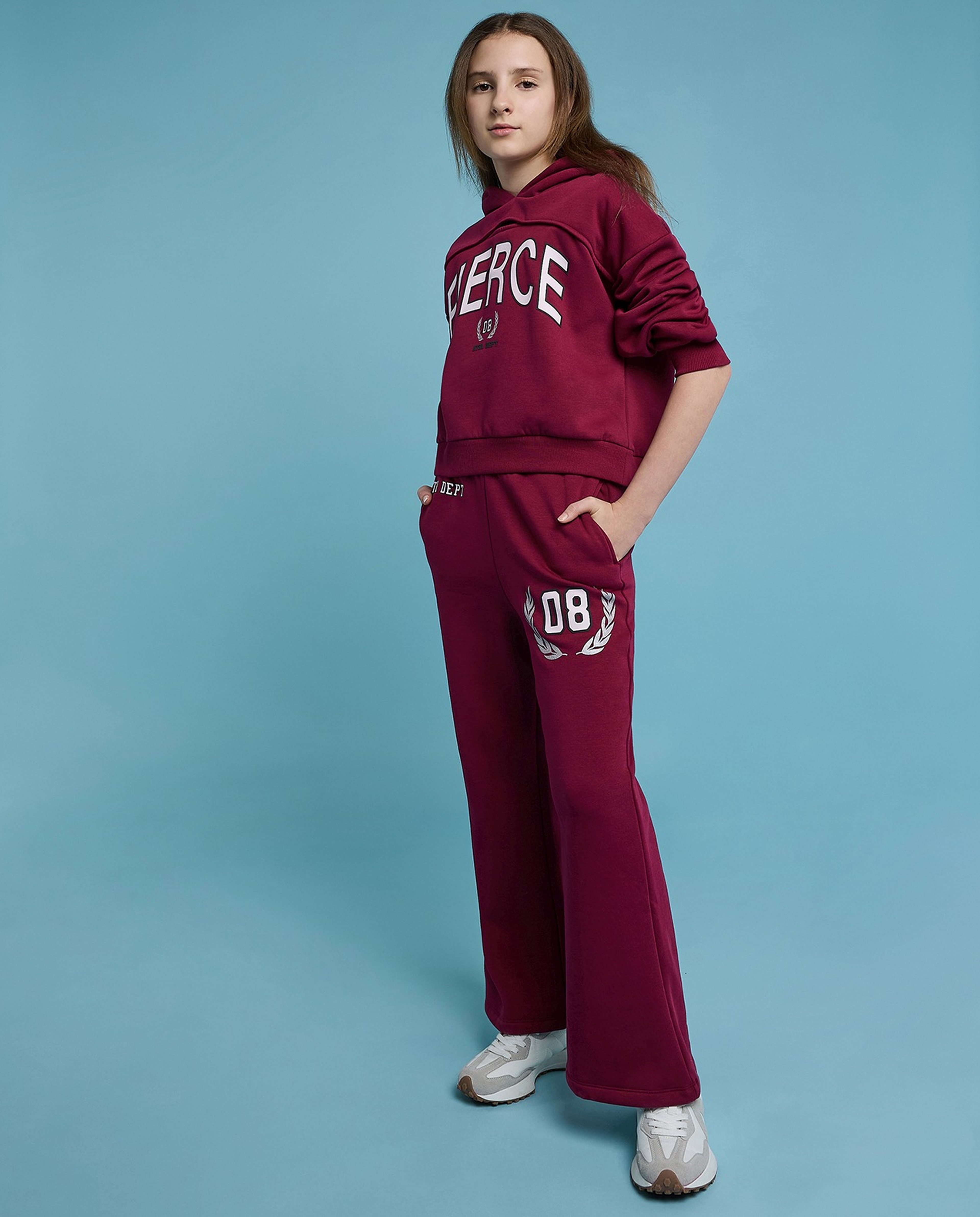 Printed Hooded Sweatsuit Set