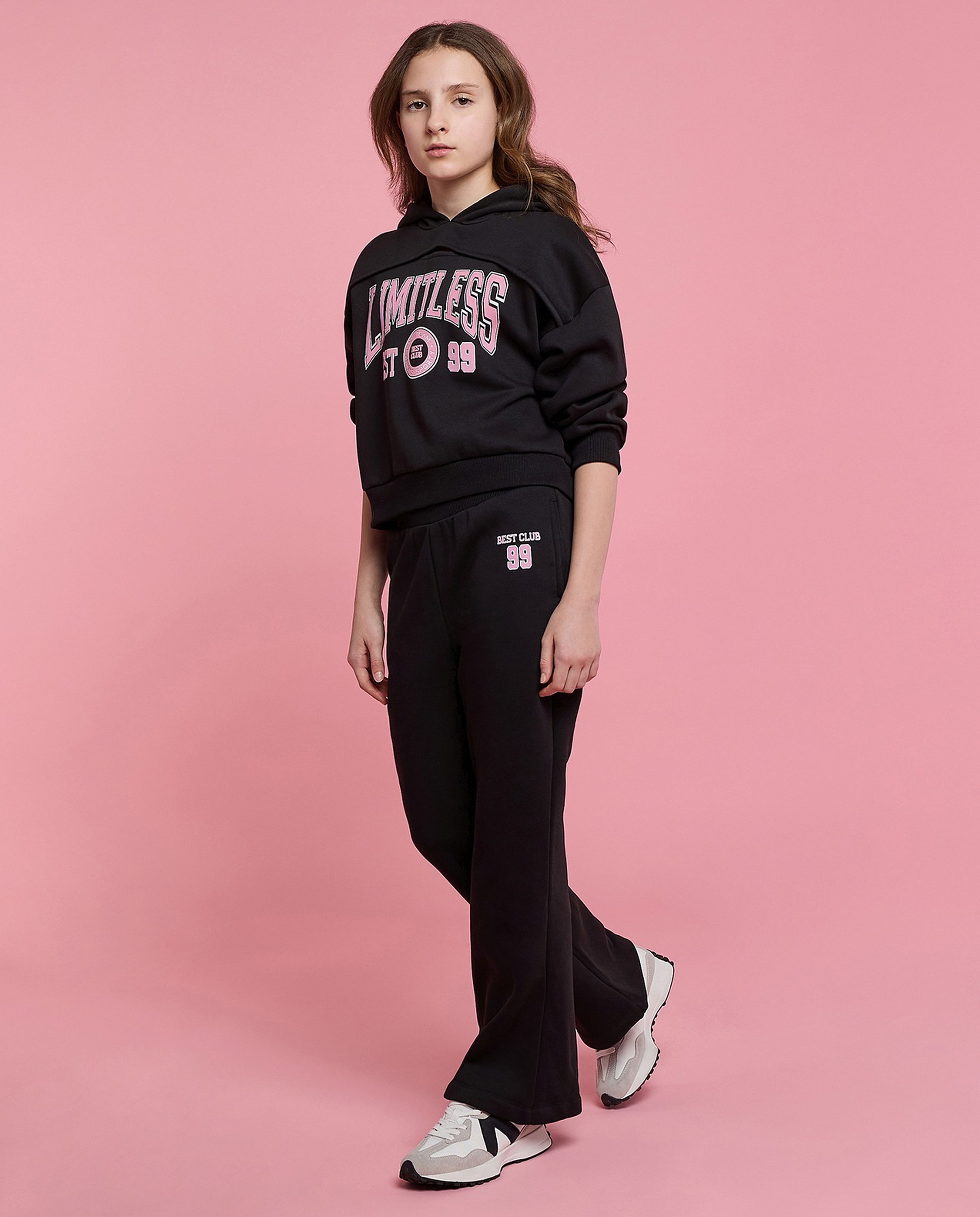 Printed Hooded Sweatsuit Set