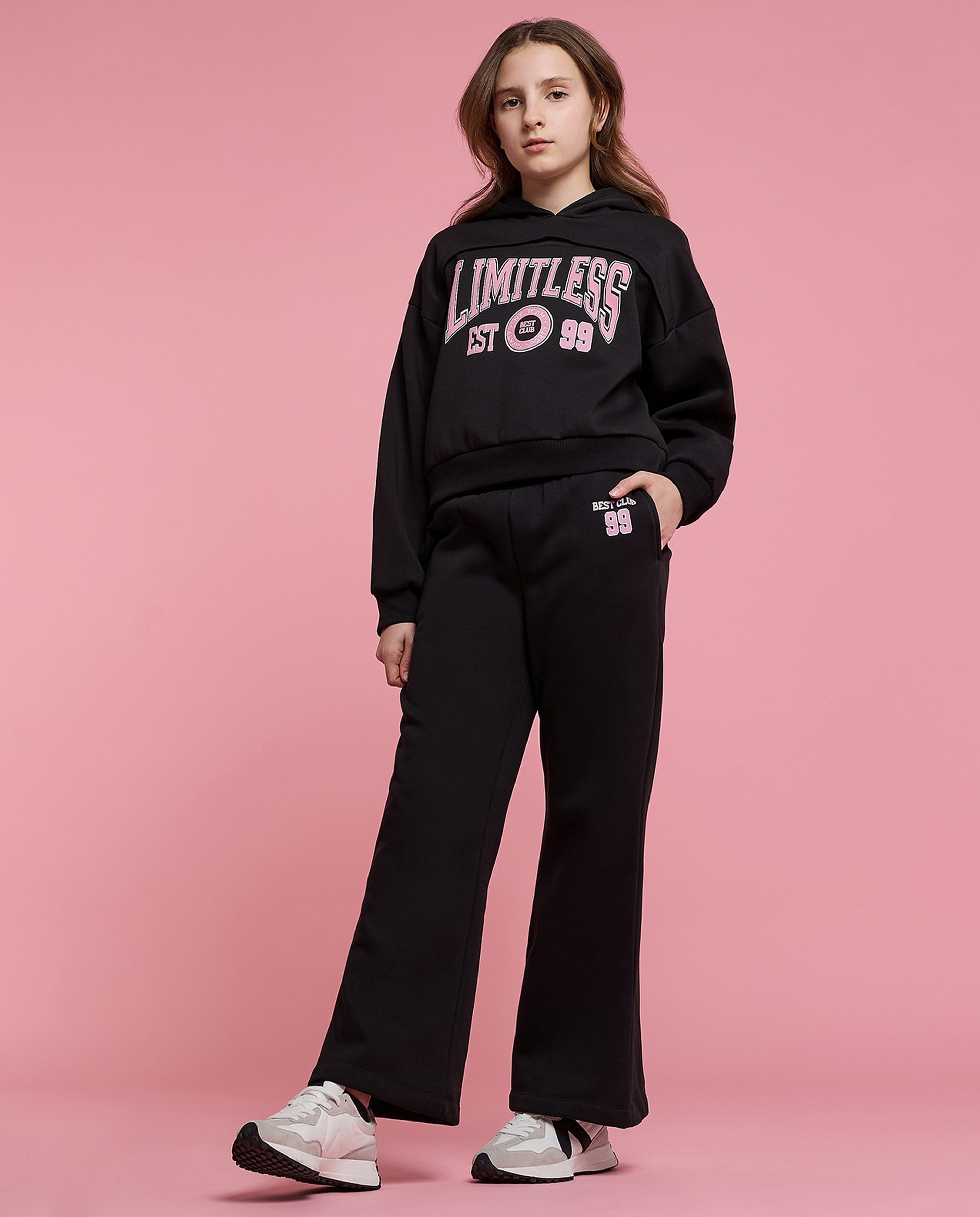 Printed Hooded Sweatsuit Set