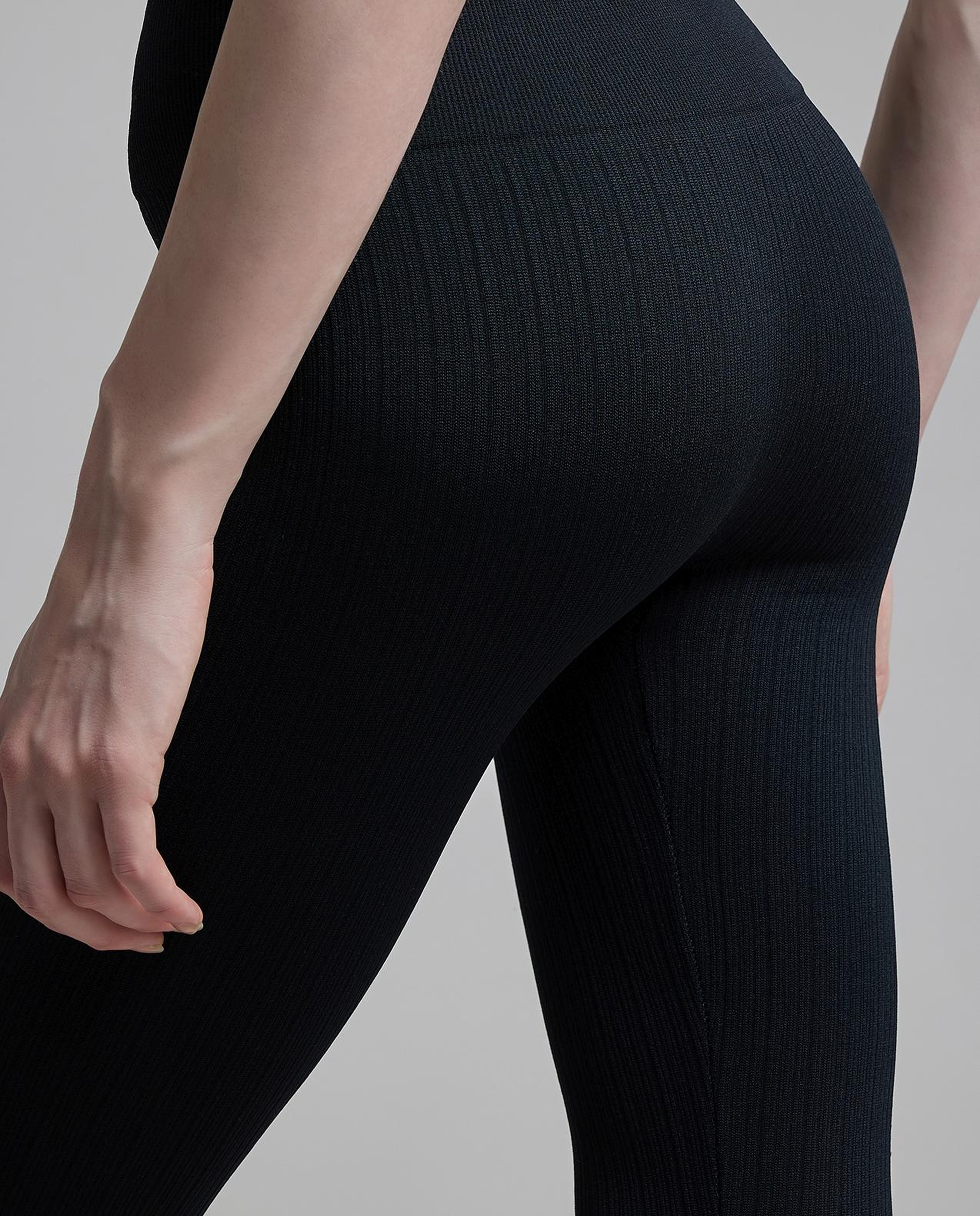 Ribbed Leggings with Elastic Waist