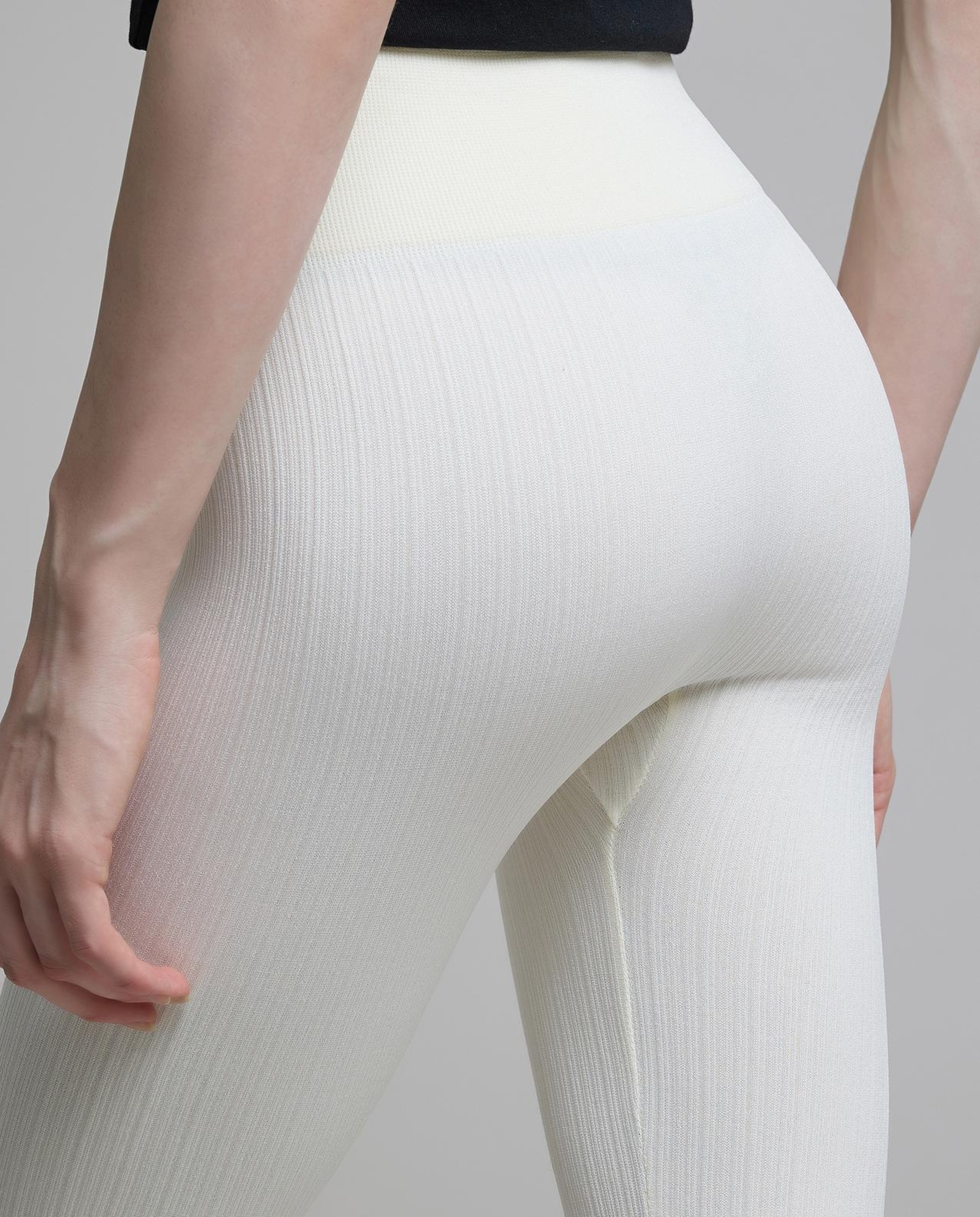 Ribbed Leggings with Elastic Waist