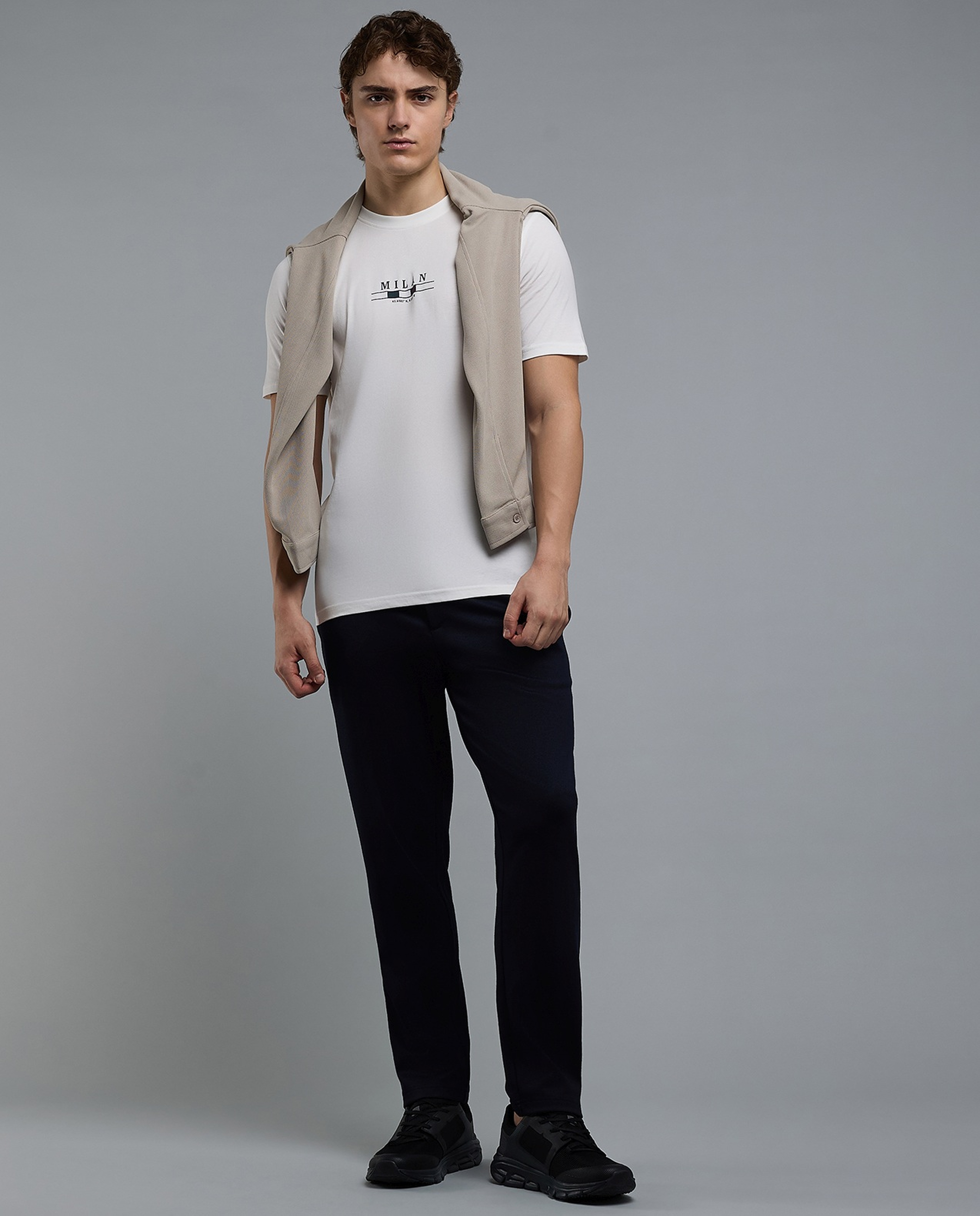 Printed T-Shirt with Crew Neck and Short Sleeves