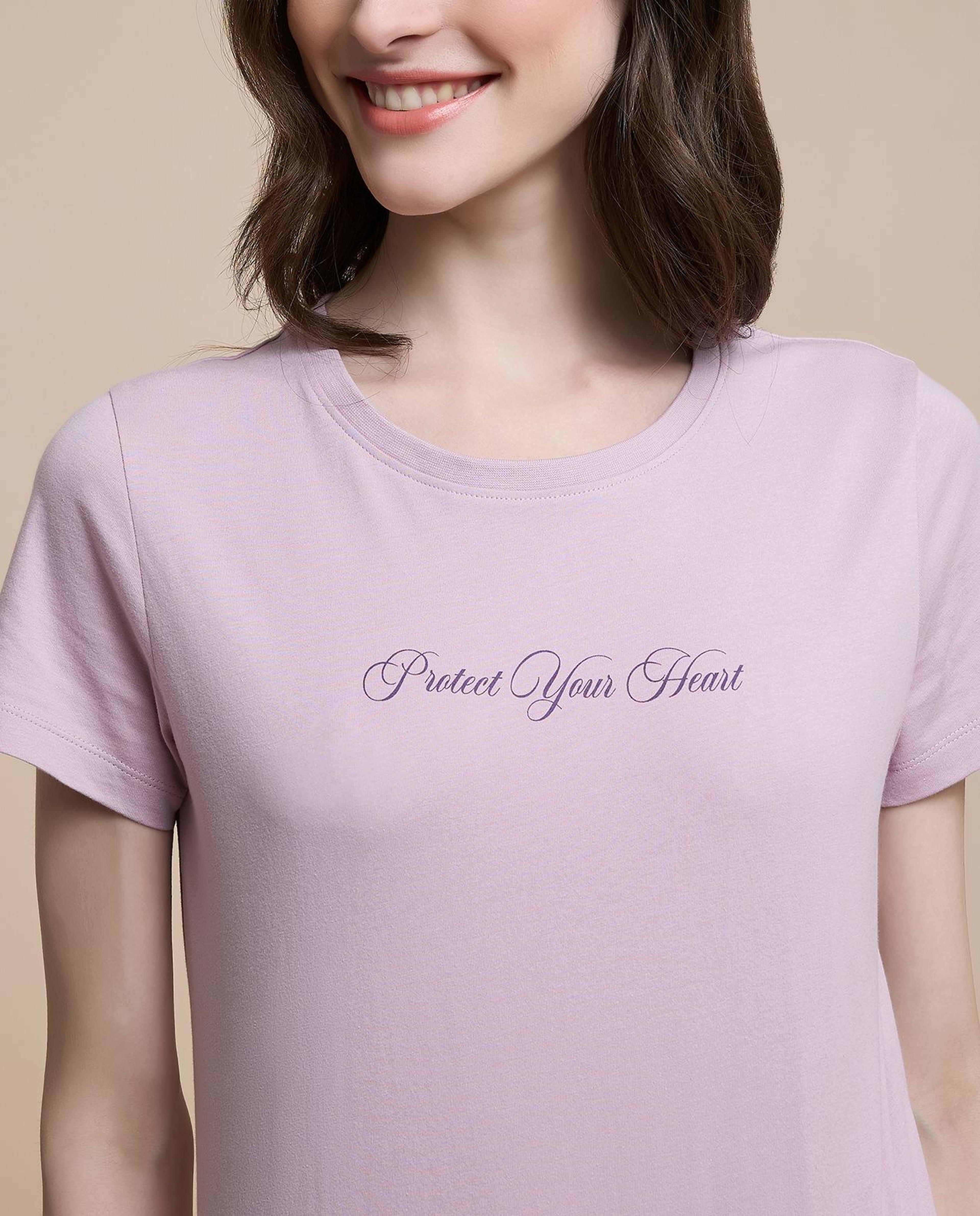 Printed T-Shirt with Crew Neck and Short Sleeves