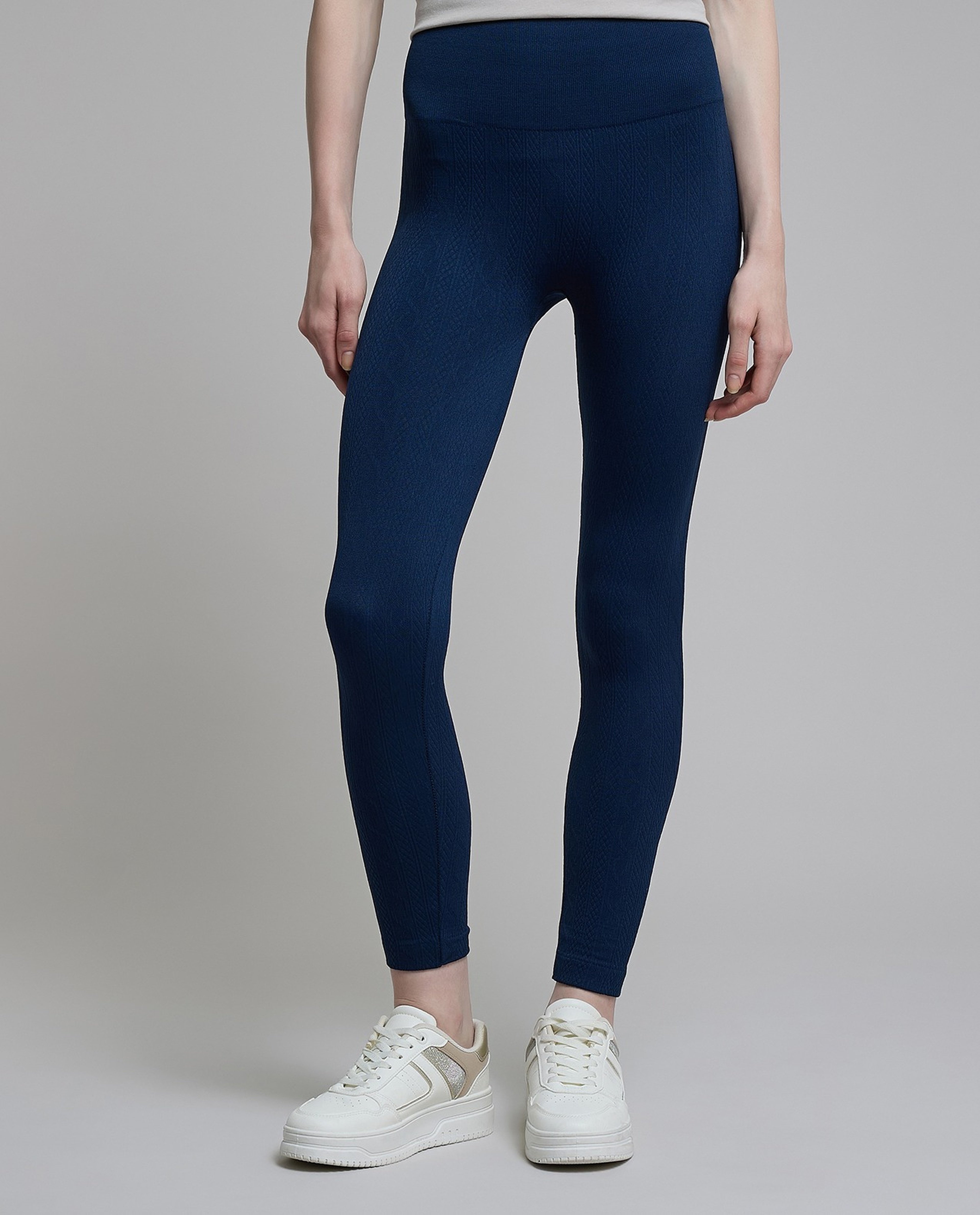 Solid Leggings with Elastic Waist