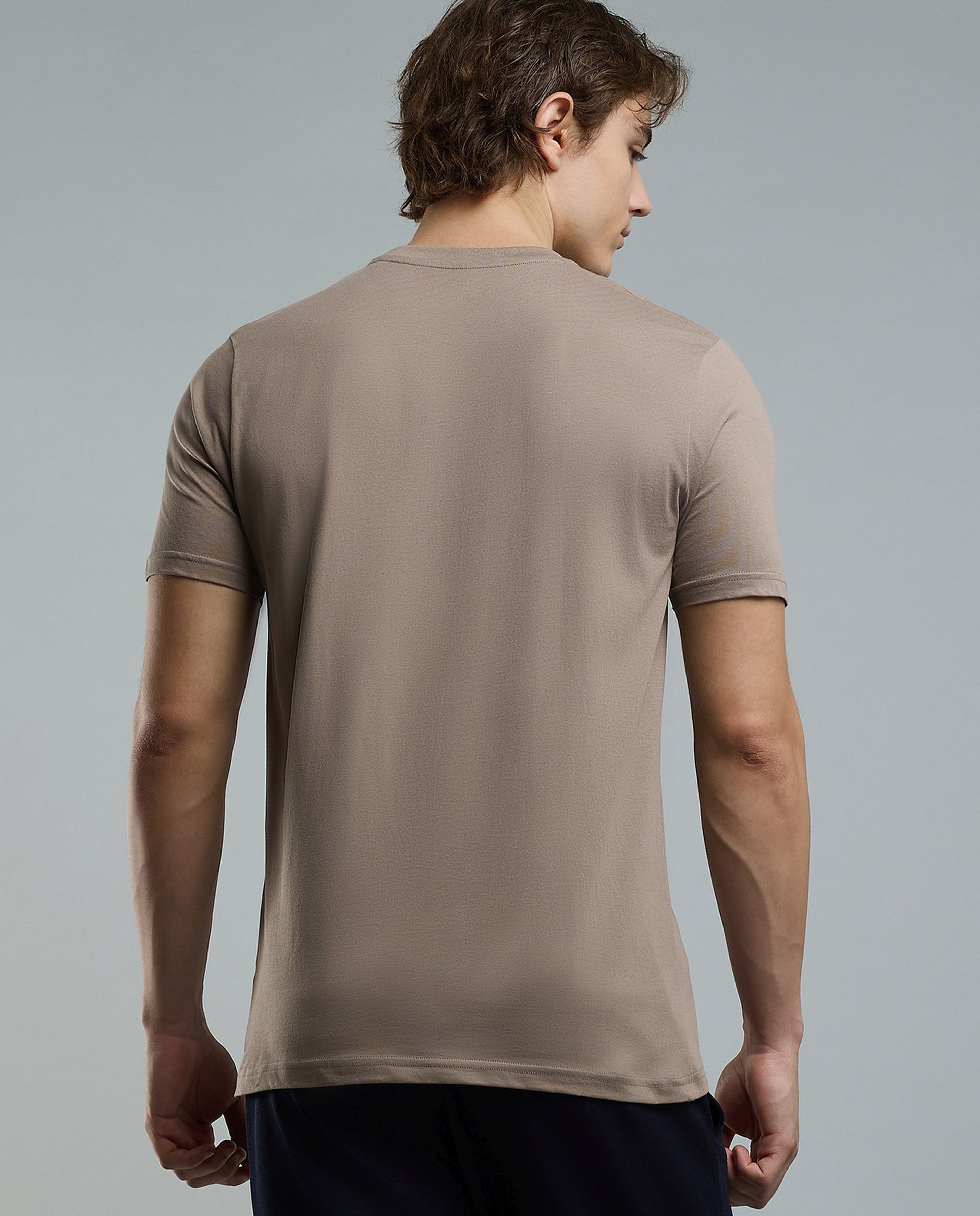 Typography Print T-Shirt with Crew Neck and Short Sleeves