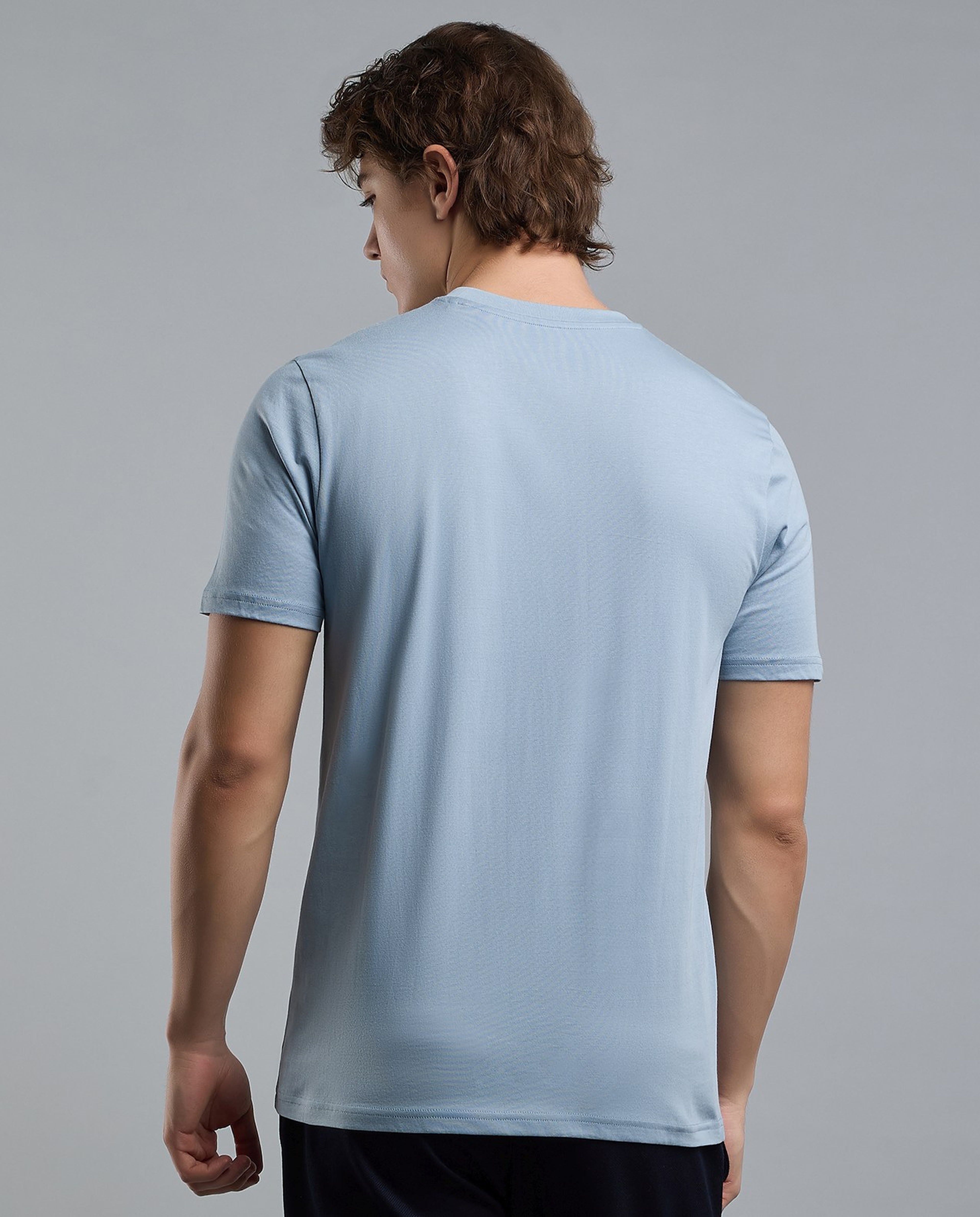 Typography Print T-Shirt with Crew Neck and Short Sleeves