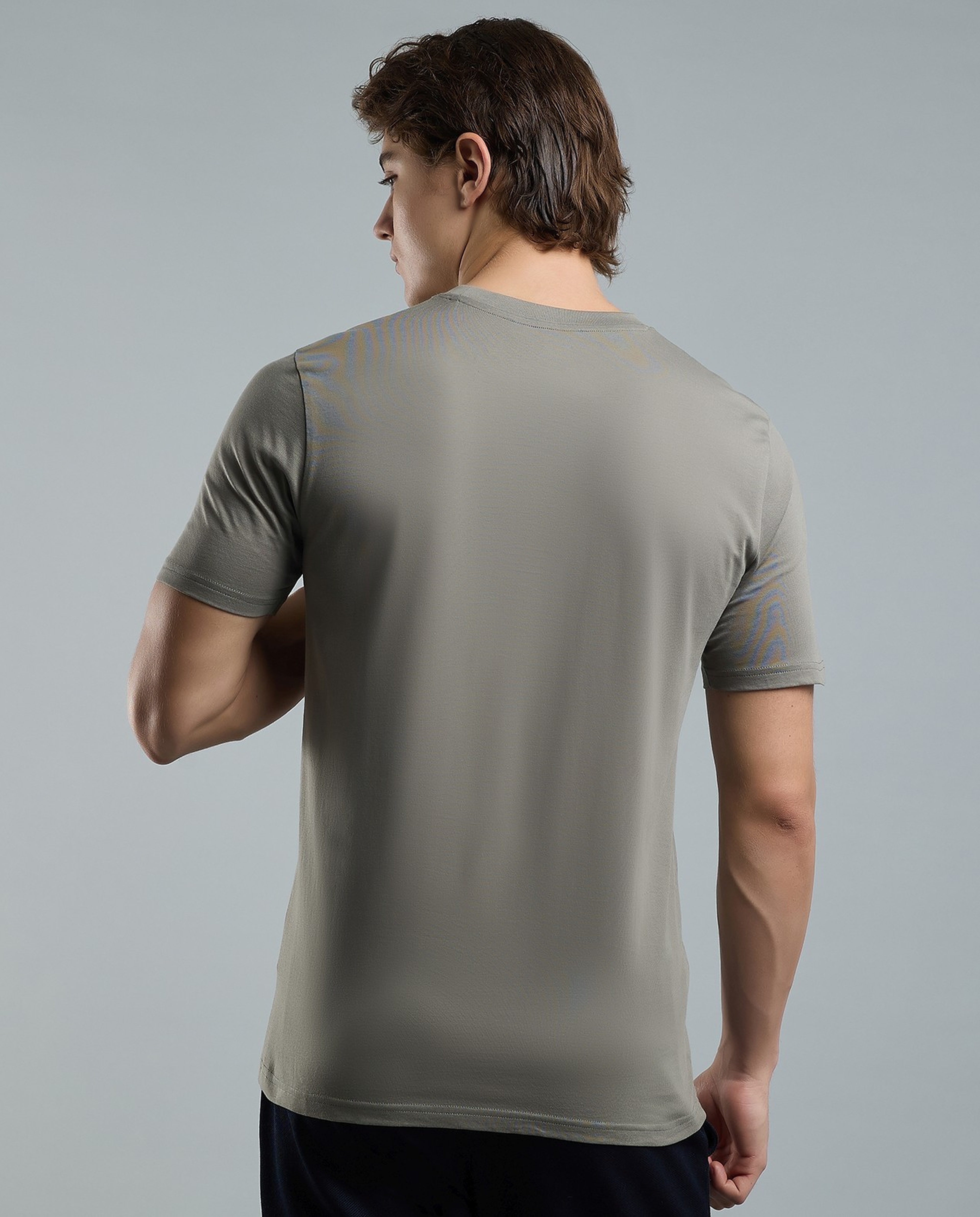 Typography Print T-Shirt with Crew Neck and Short Sleeves