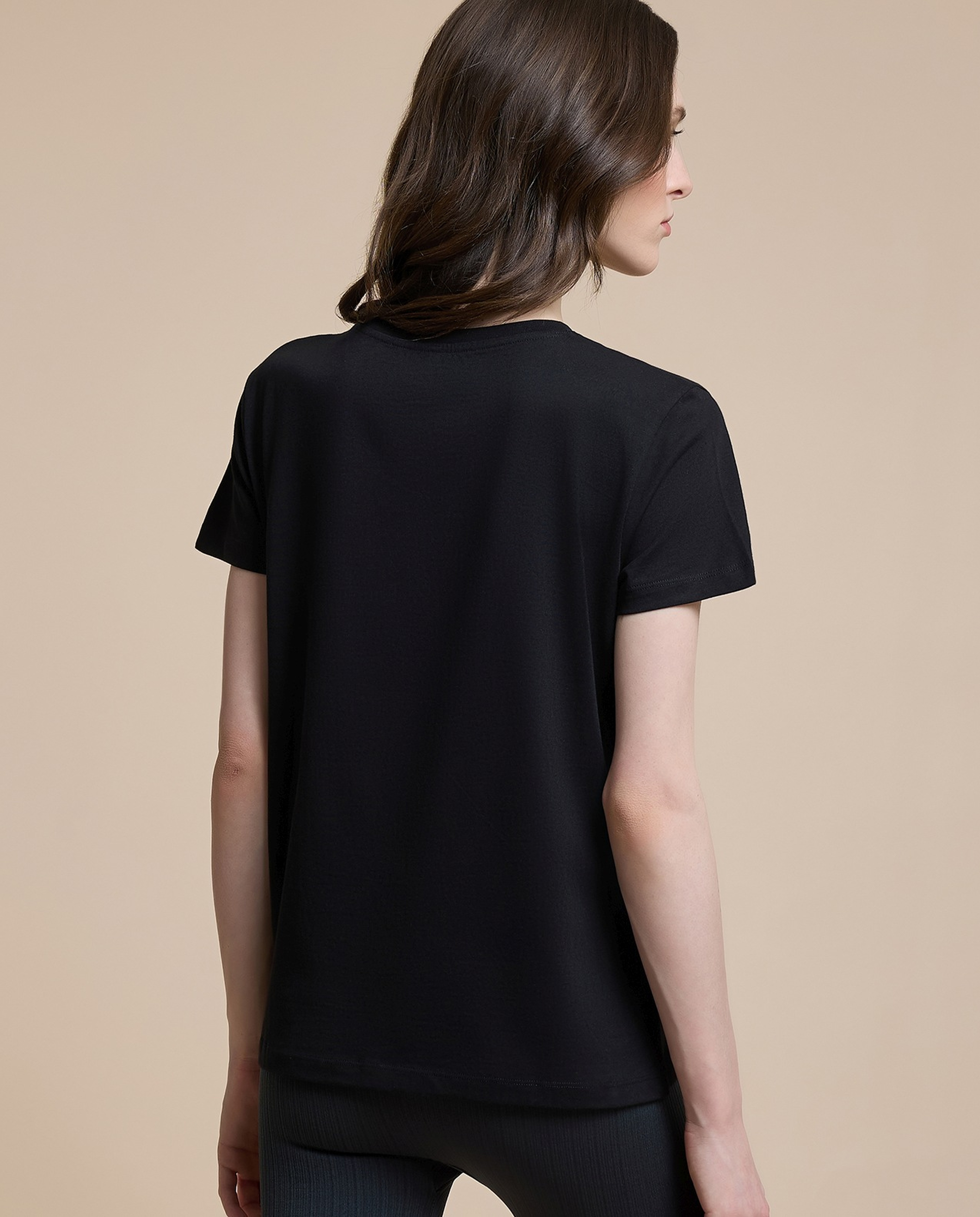 Printed T-Shirt with Crew Neck and Short Sleeves