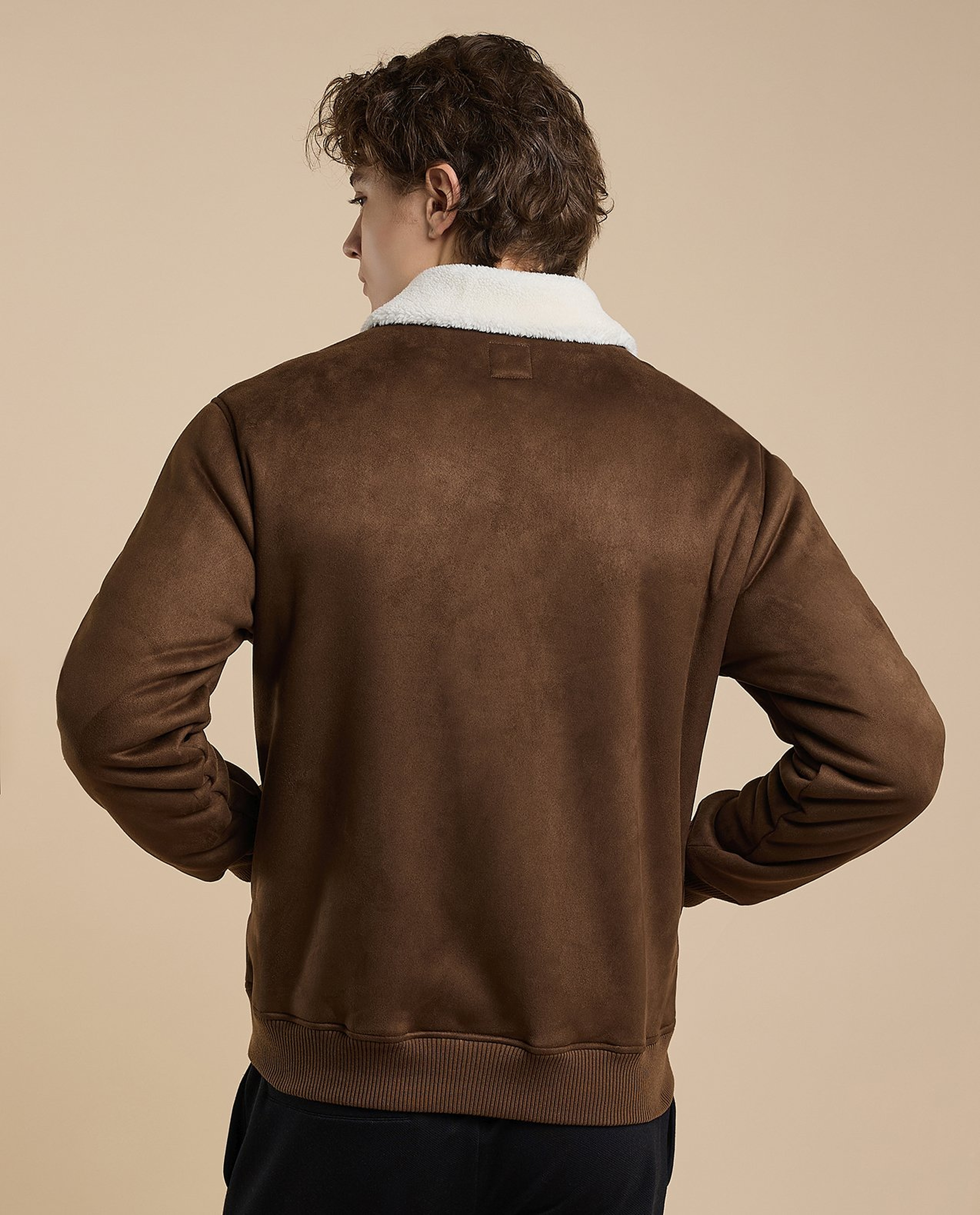 Solid Jacket with Zipper Closure