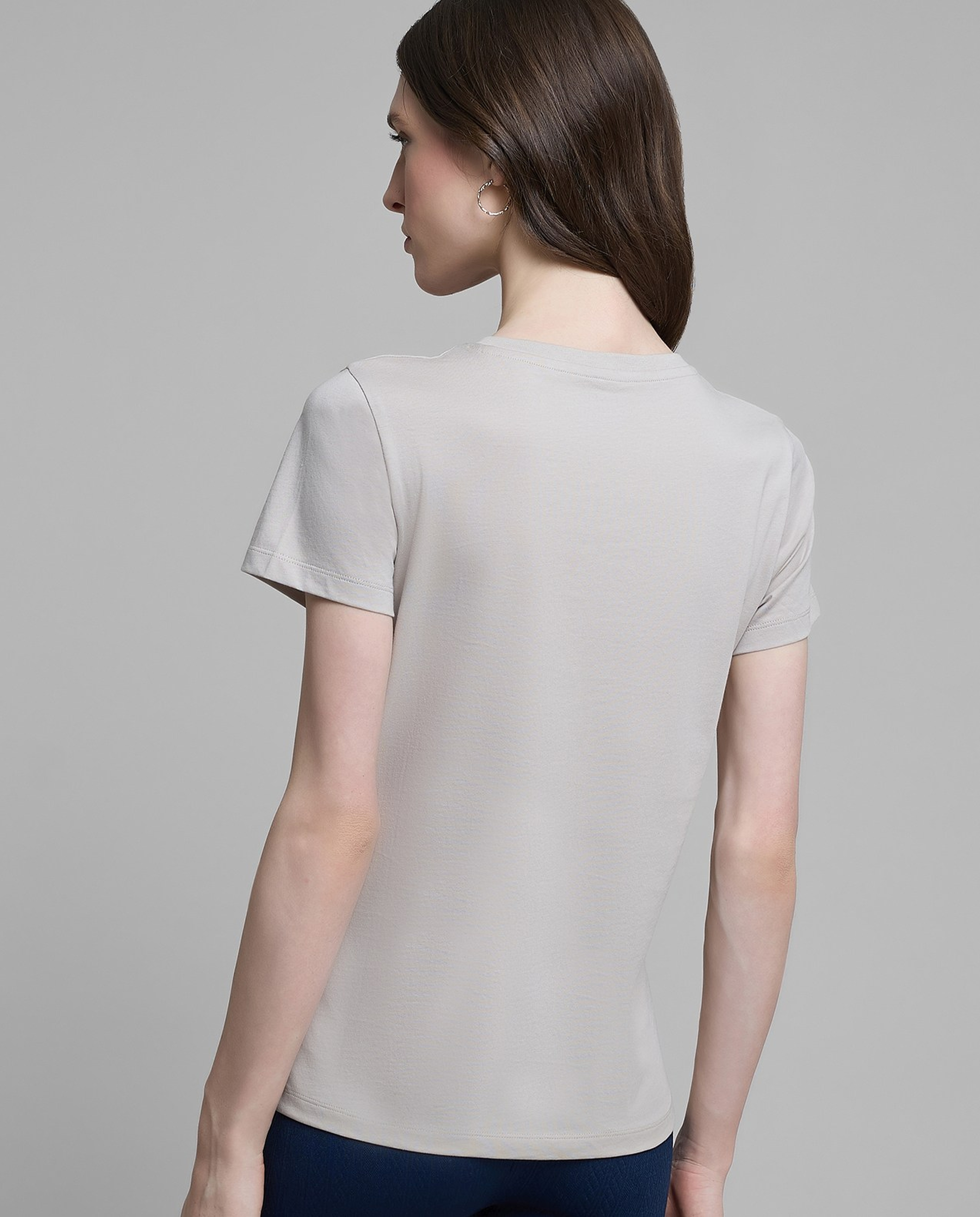 Typography Print T-Shirt with Crew Neck and Short Sleeves