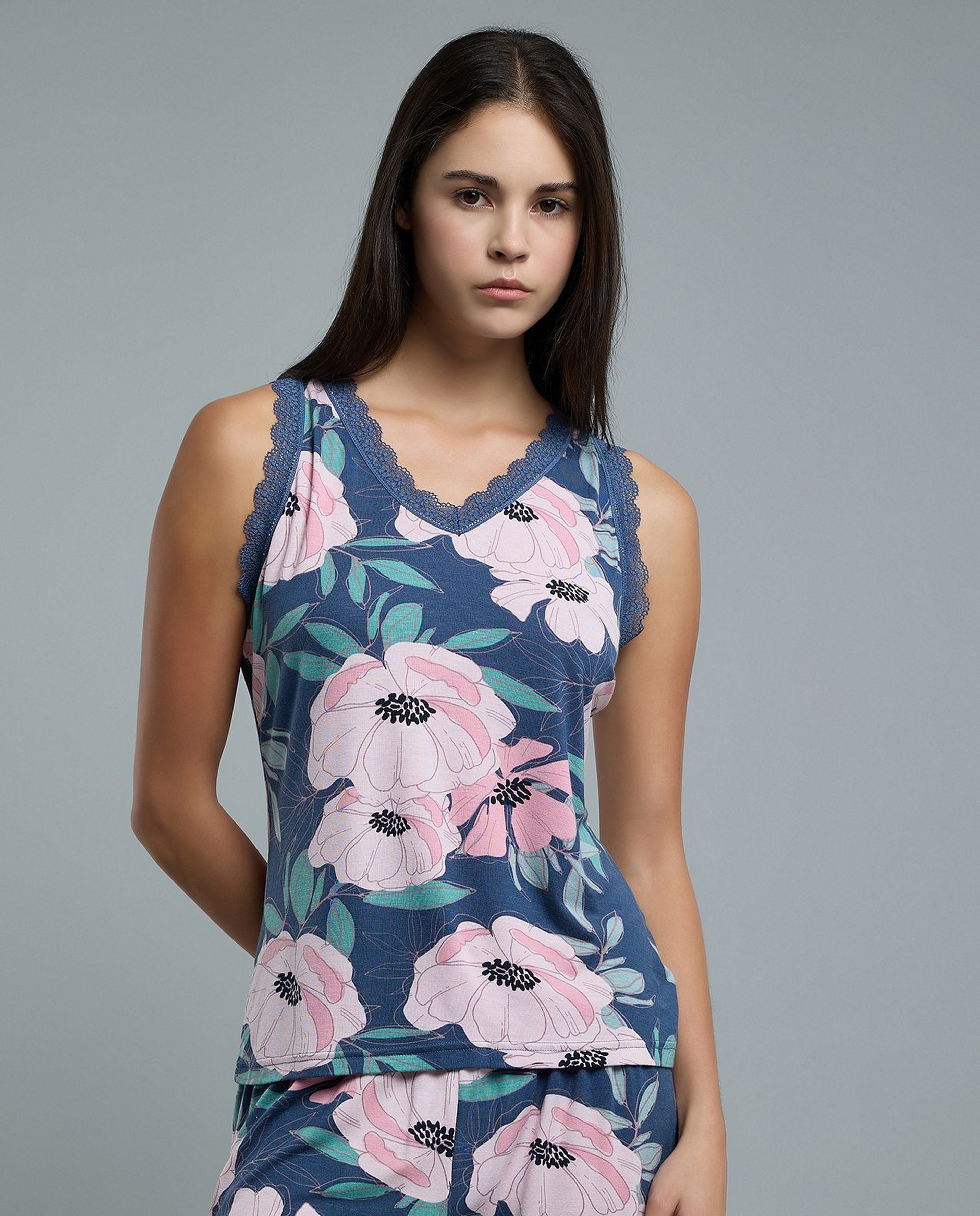 Floral Print Shorty Pyjama Set