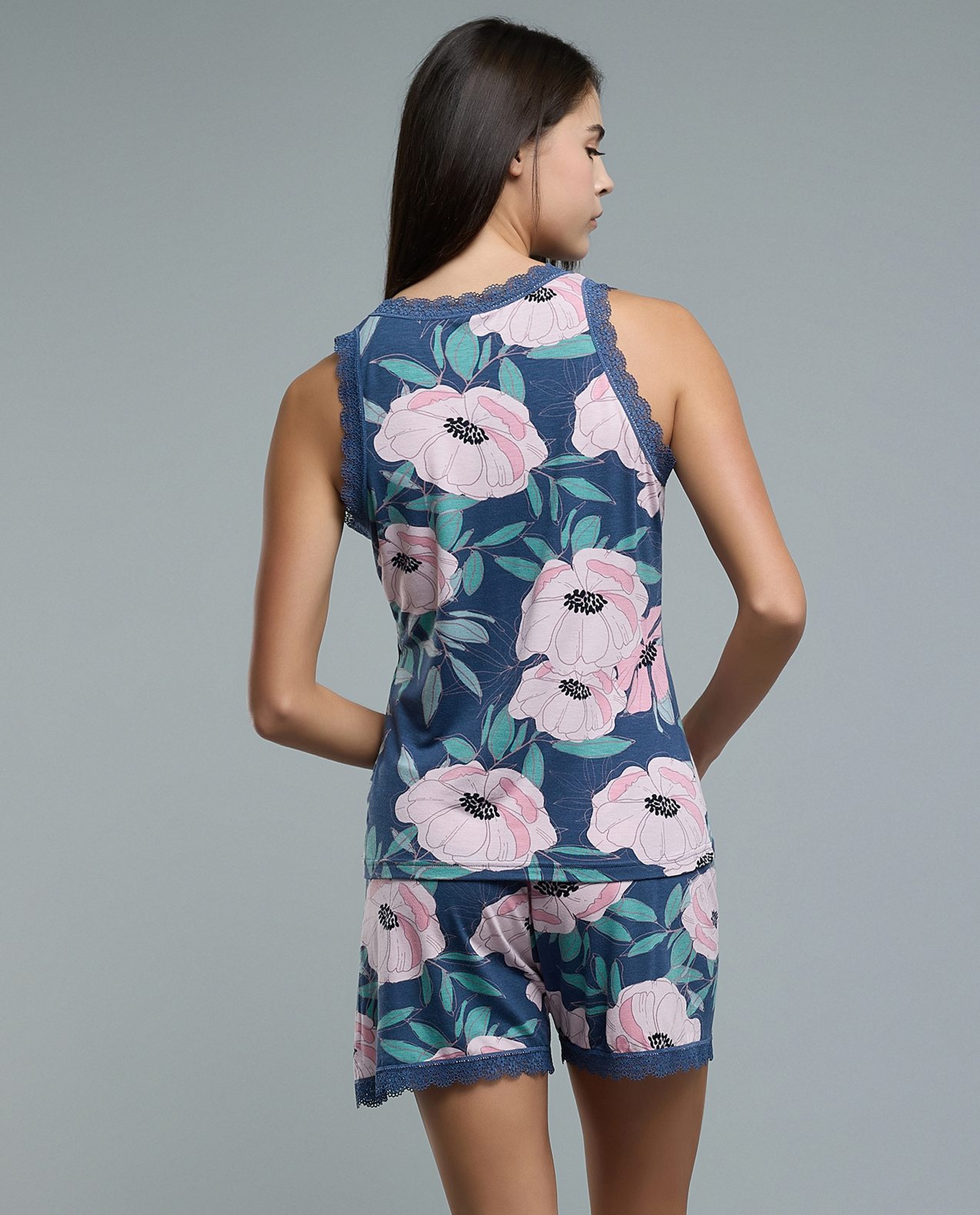 Floral Print Shorty Pyjama Set