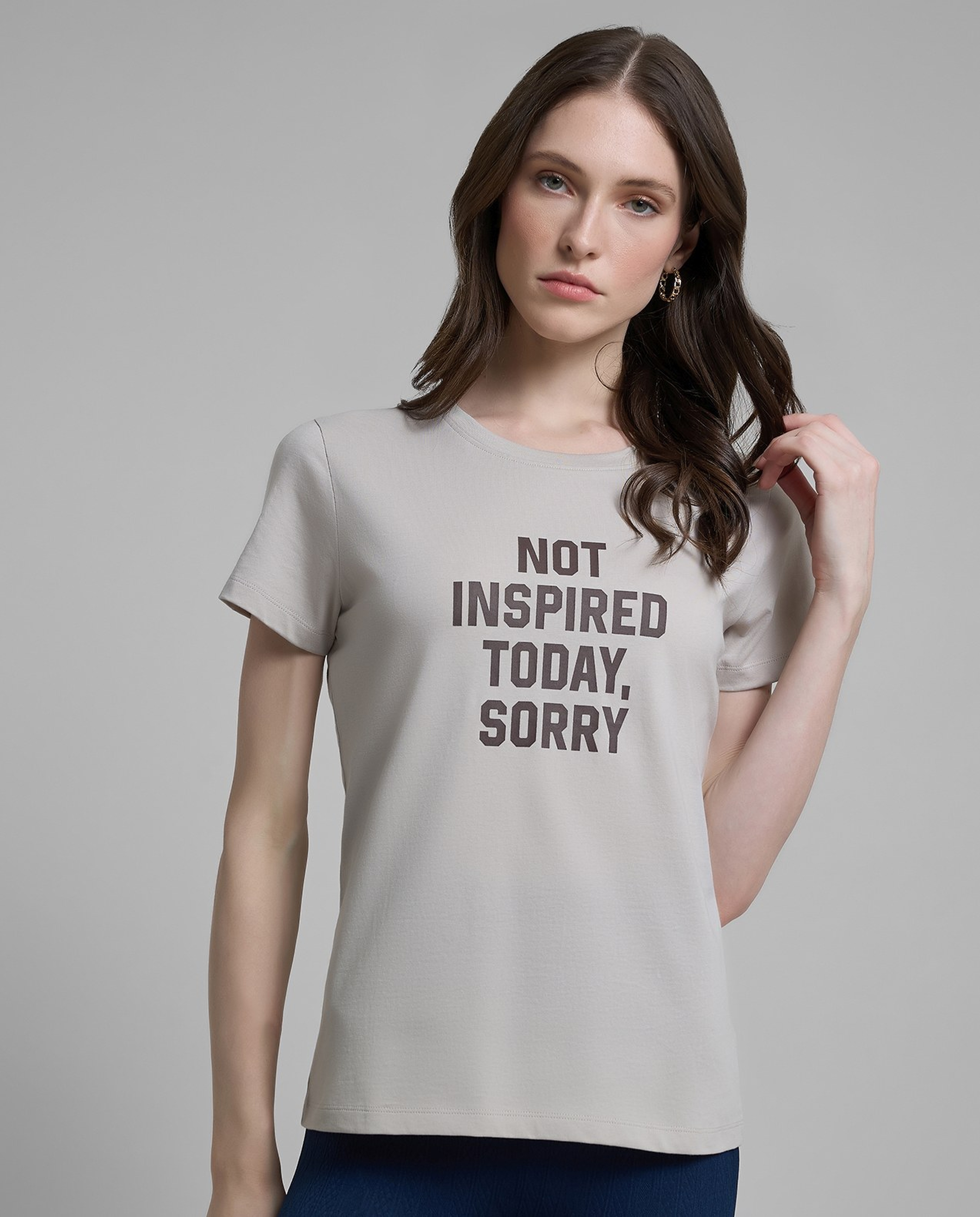 Typography Print T-Shirt with Crew Neck and Short Sleeves