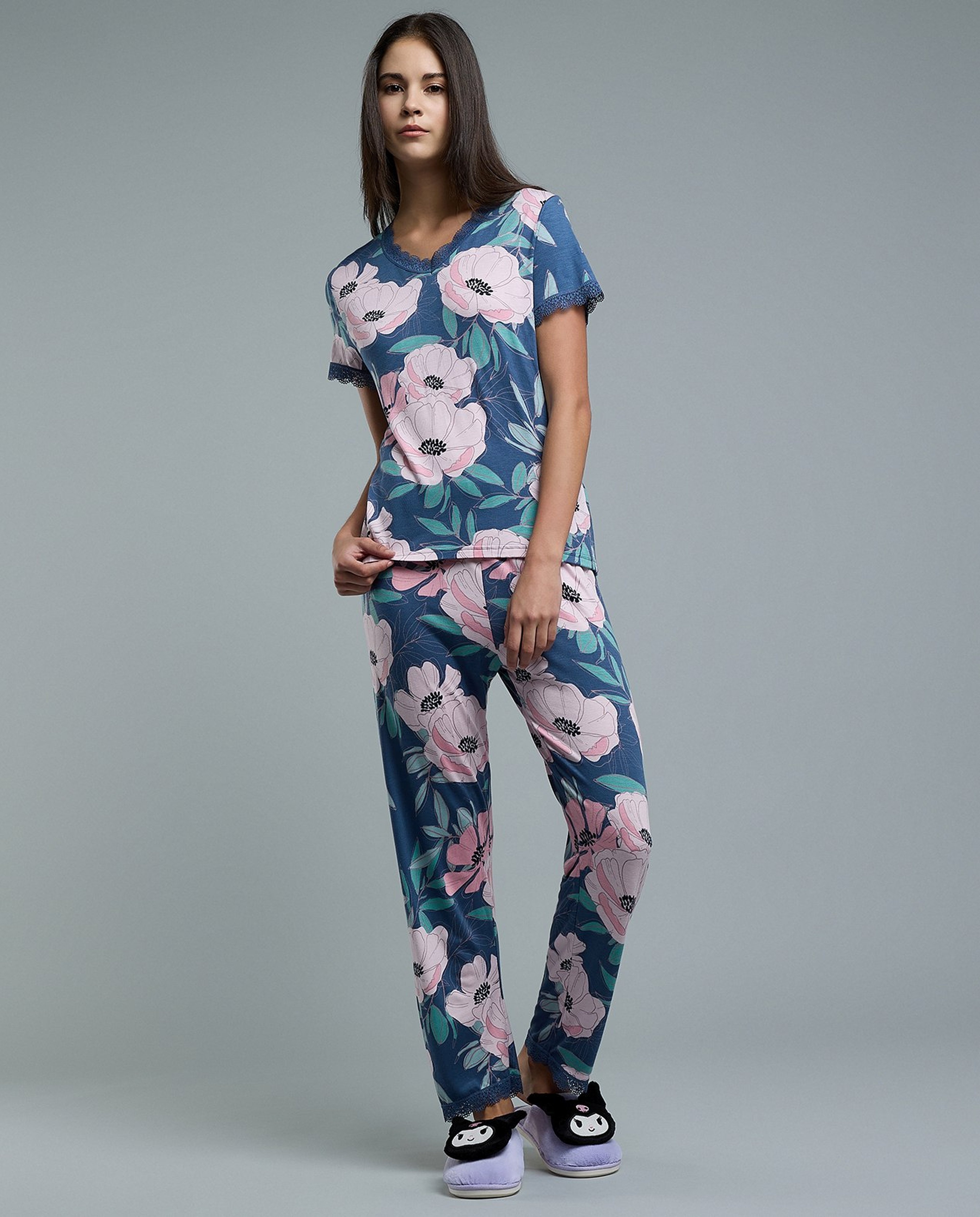 Floral Print Pyjama Set