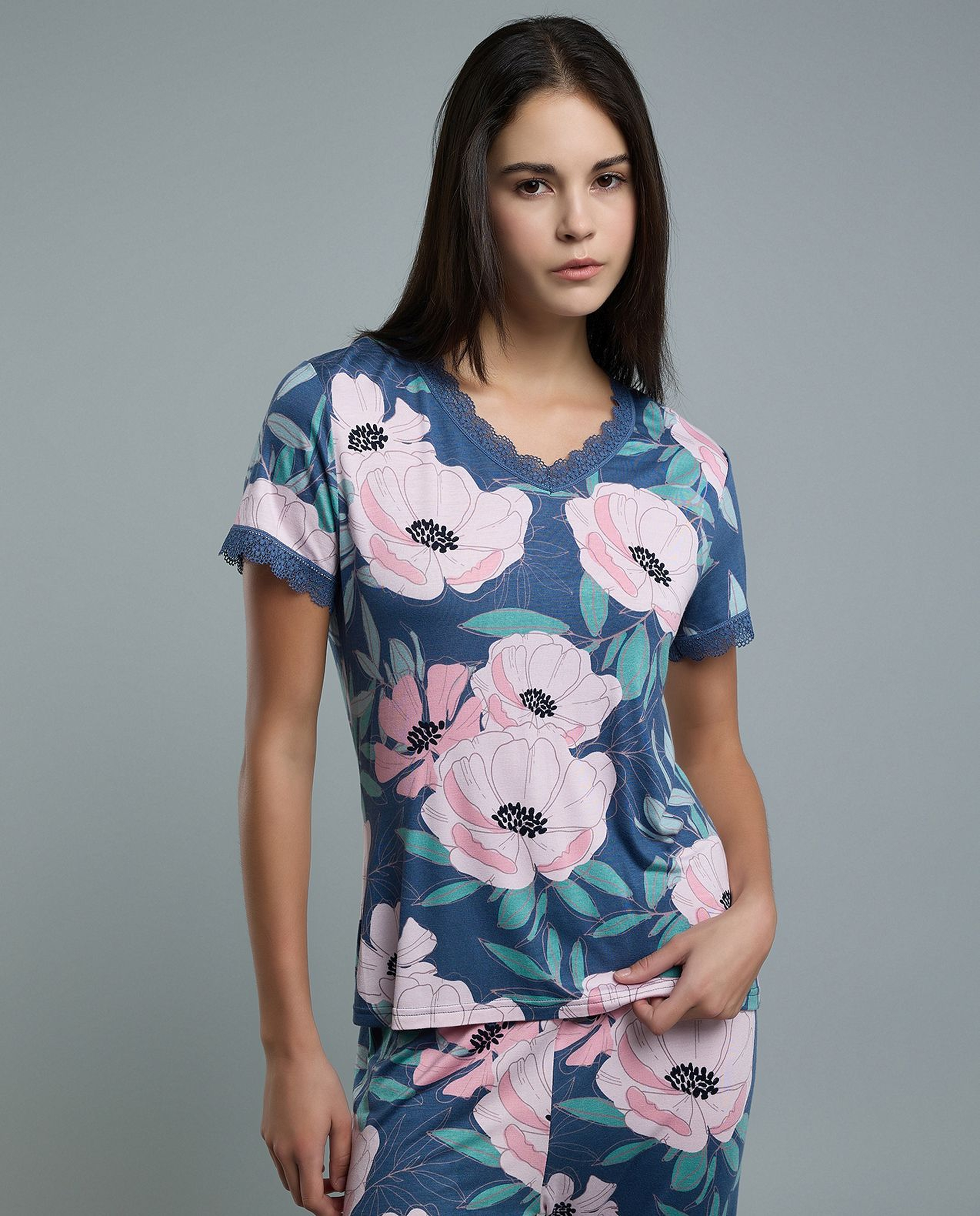 Floral Print Pyjama Set