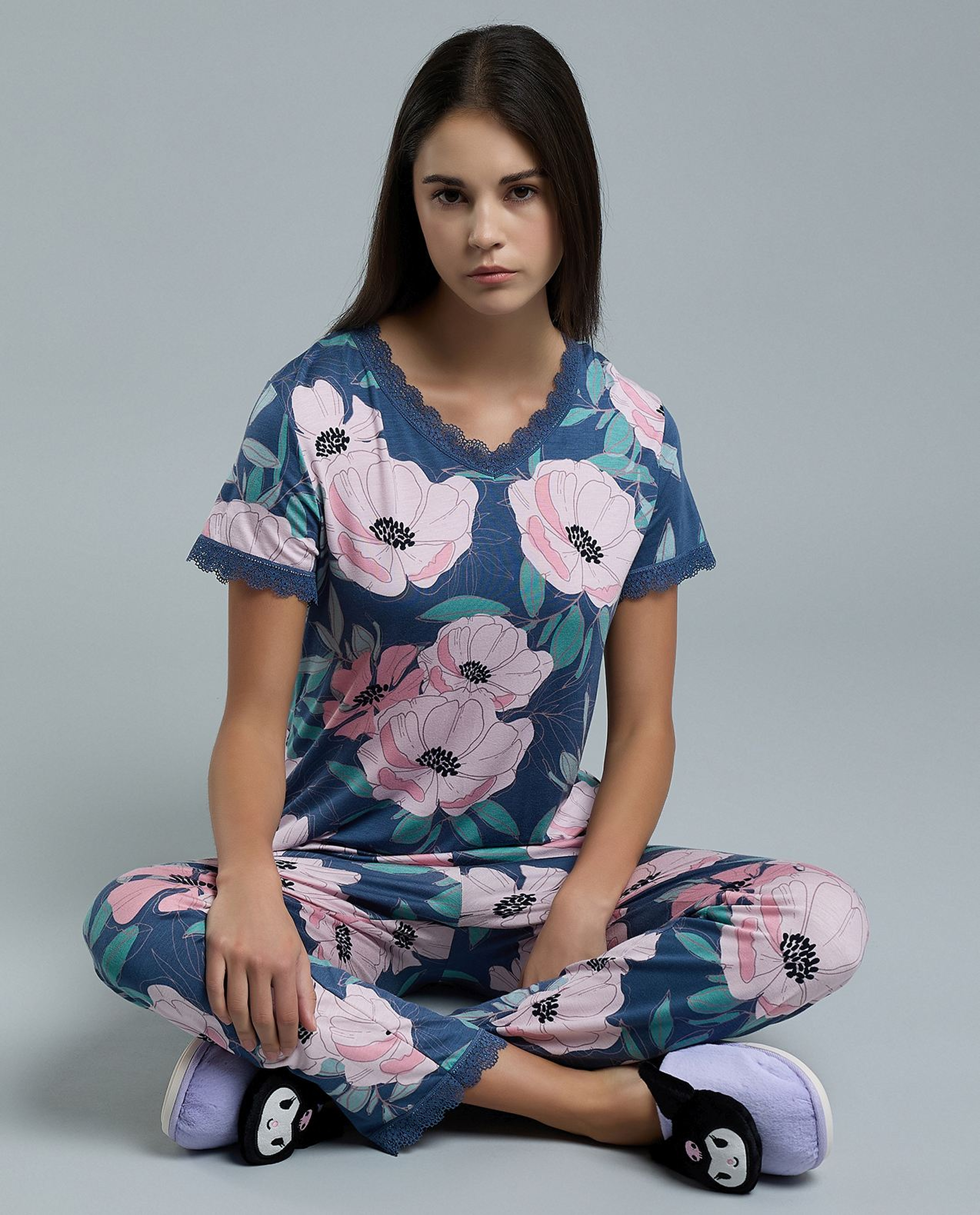 Floral Print Pyjama Set