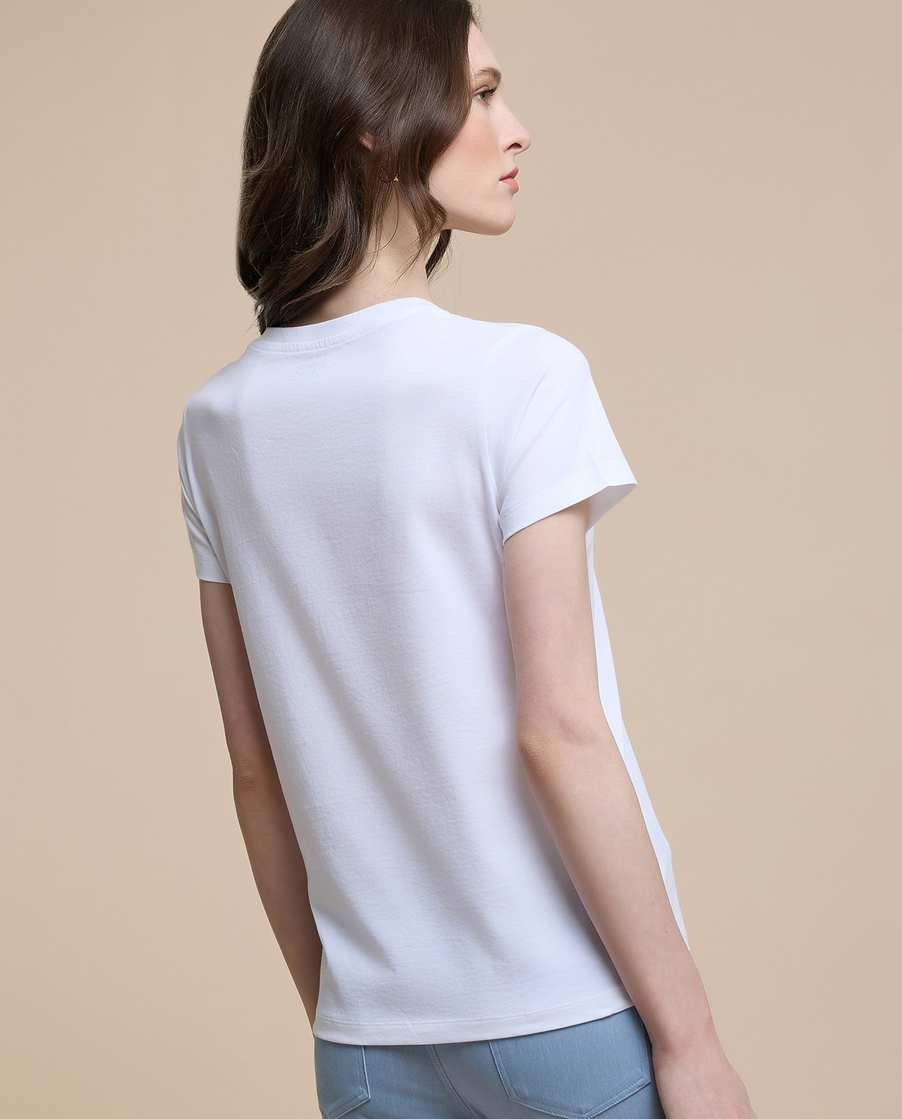 Printed T-Shirt with Crew Neck and Short Sleeves