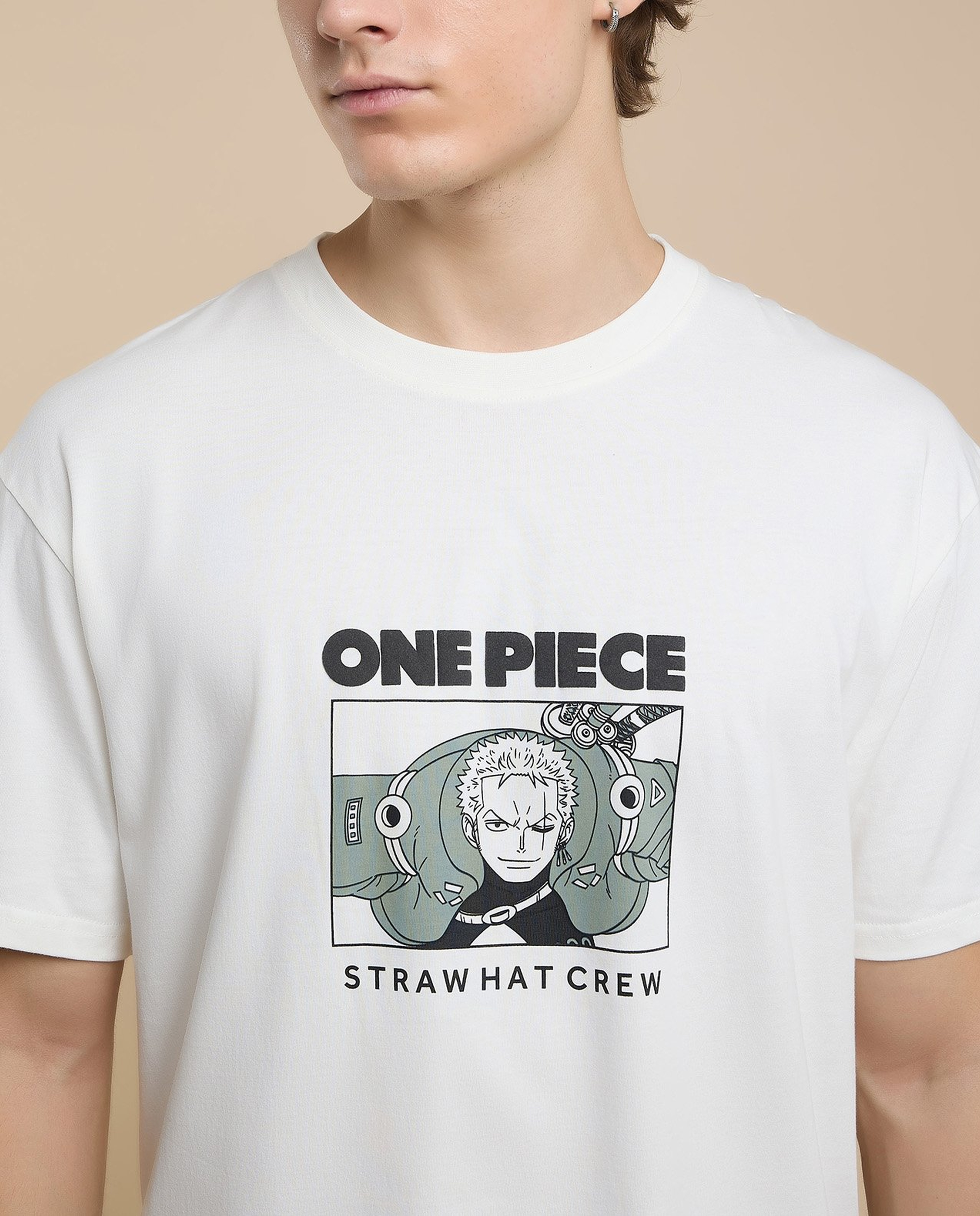 Printed T-Shirt with Crew Neck and Short Sleeves