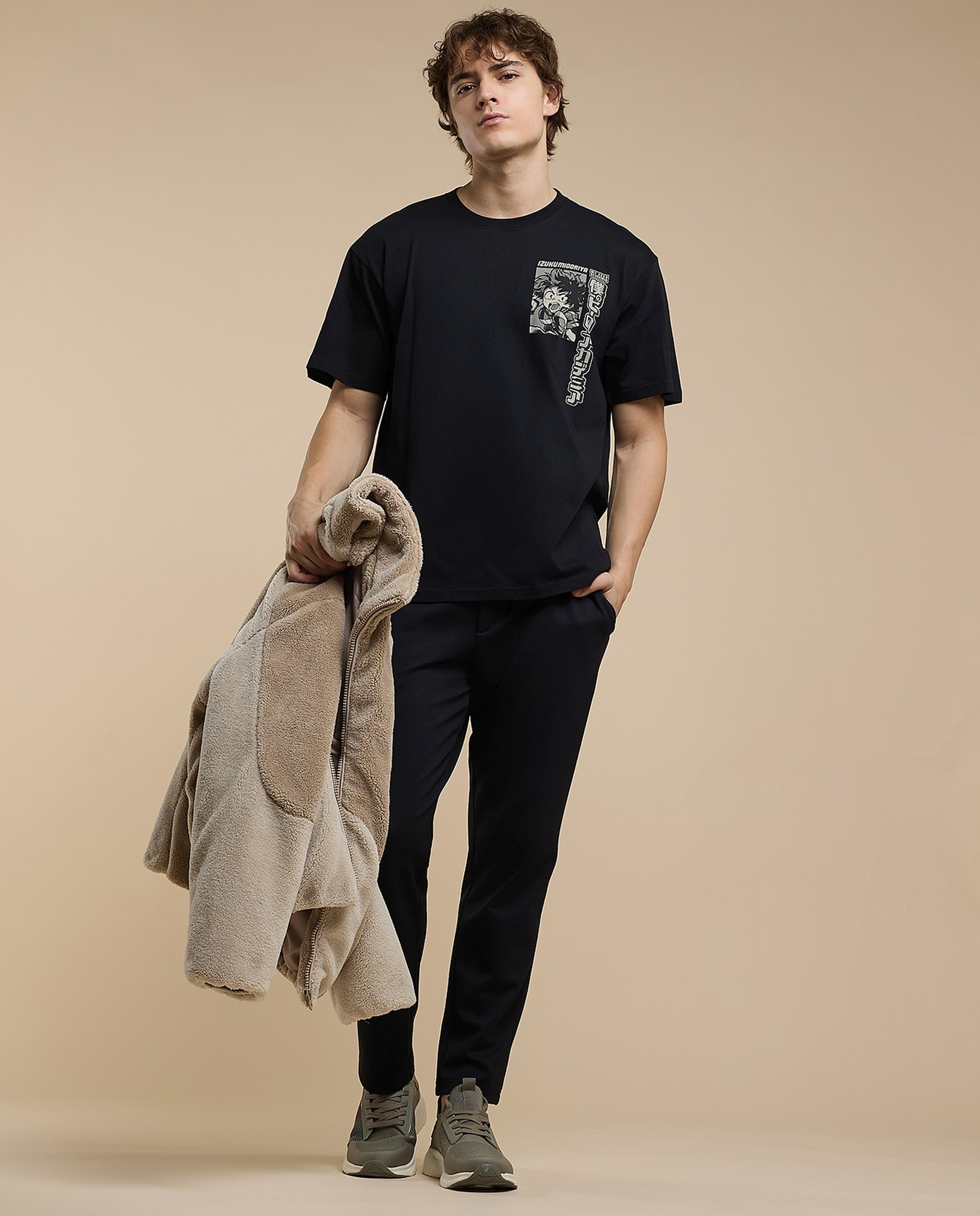 Printed T-Shirt with Crew Neck and Short Sleeves