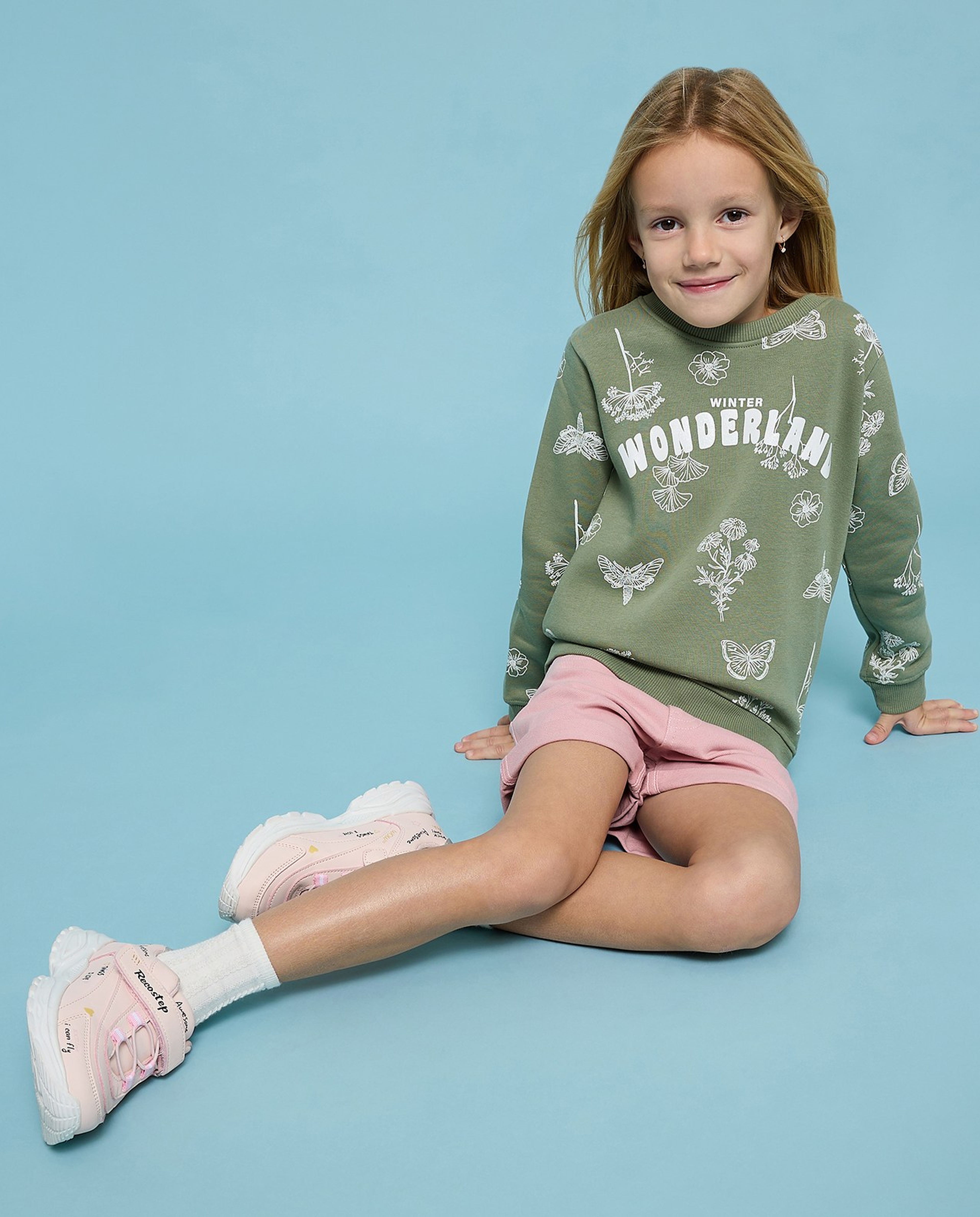 Printed Sweatshirt with Crew Neck and Long Sleeves