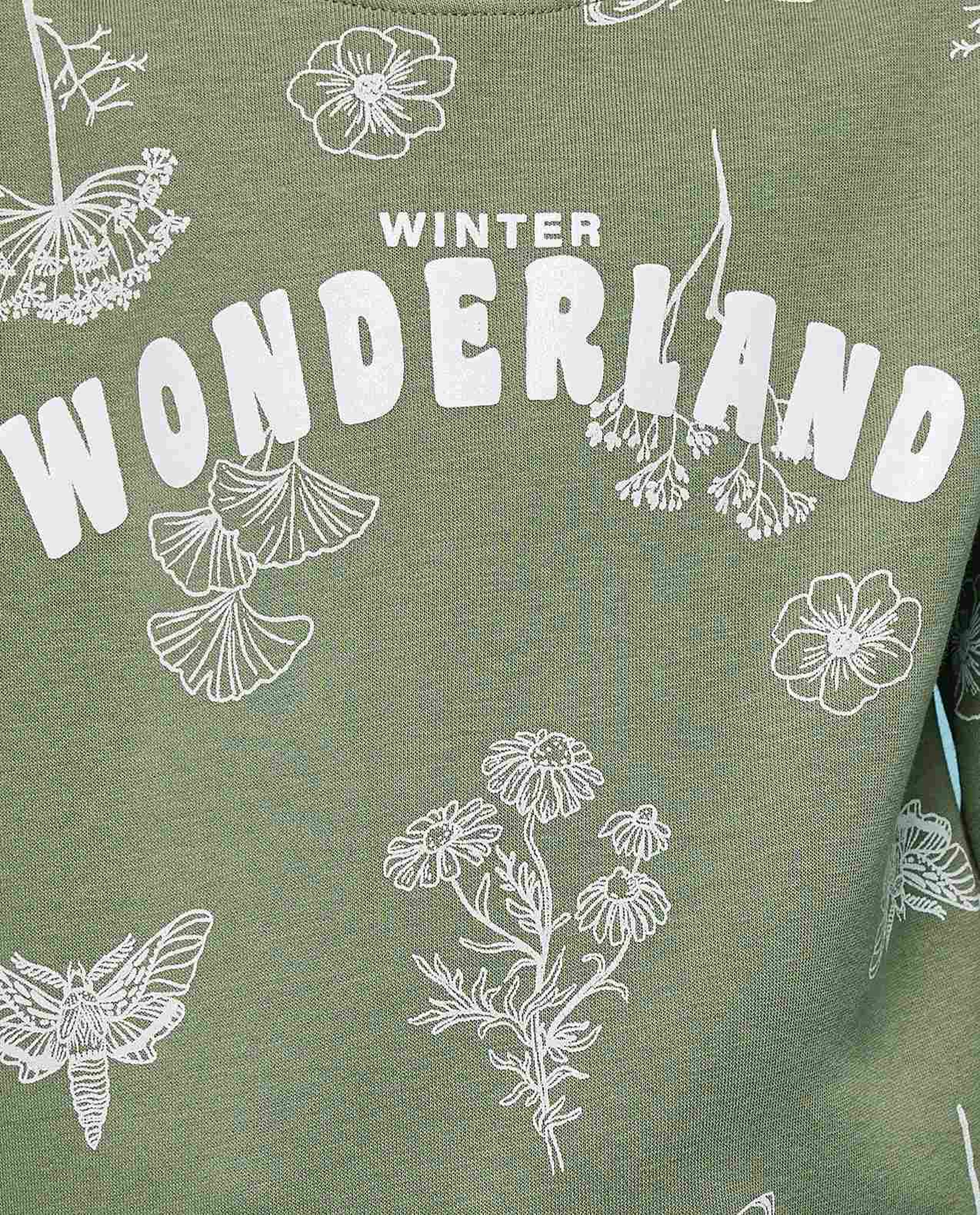 Printed Sweatshirt with Crew Neck and Long Sleeves