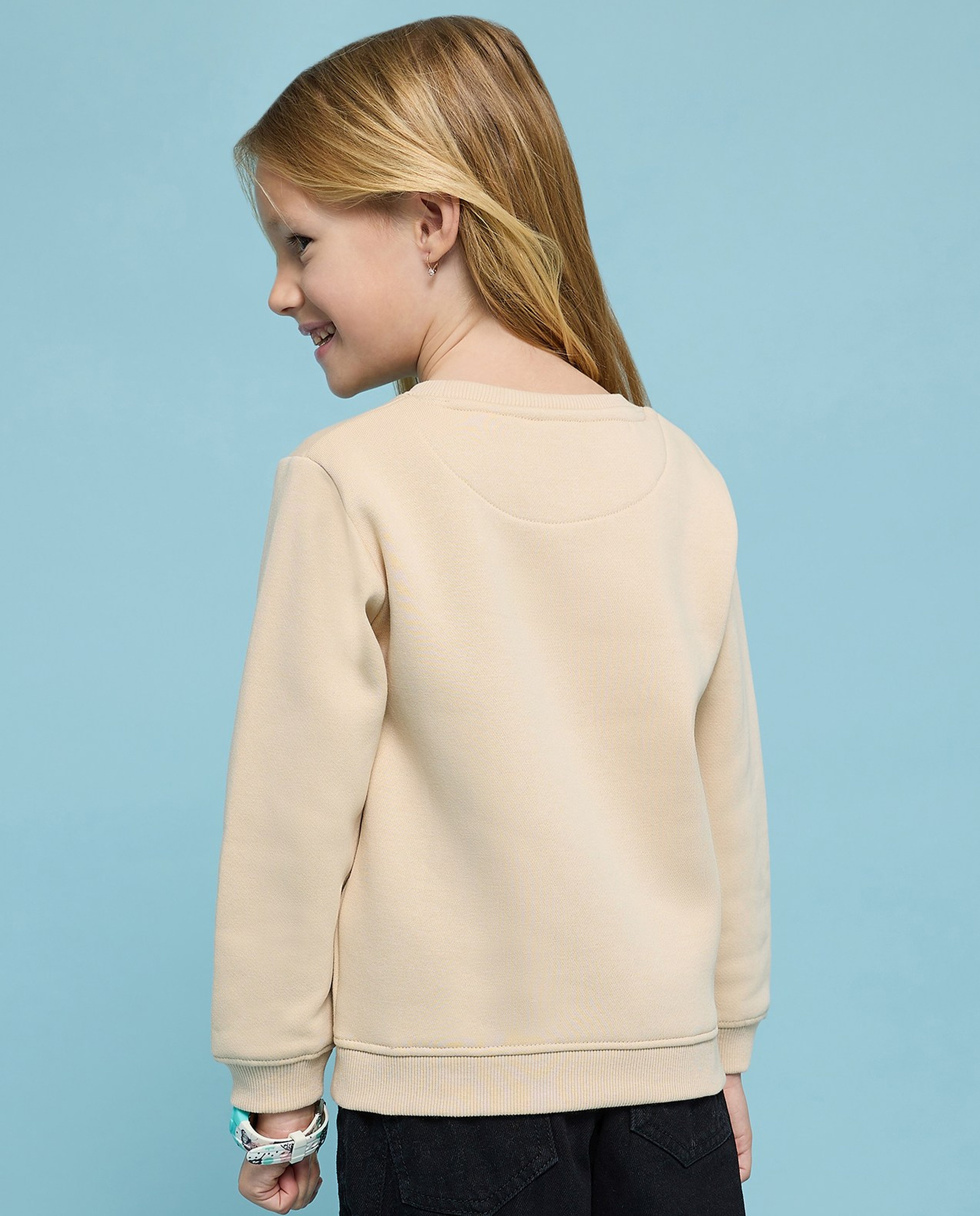 Printed Sweatshirt with Crew Neck and Long Sleeves