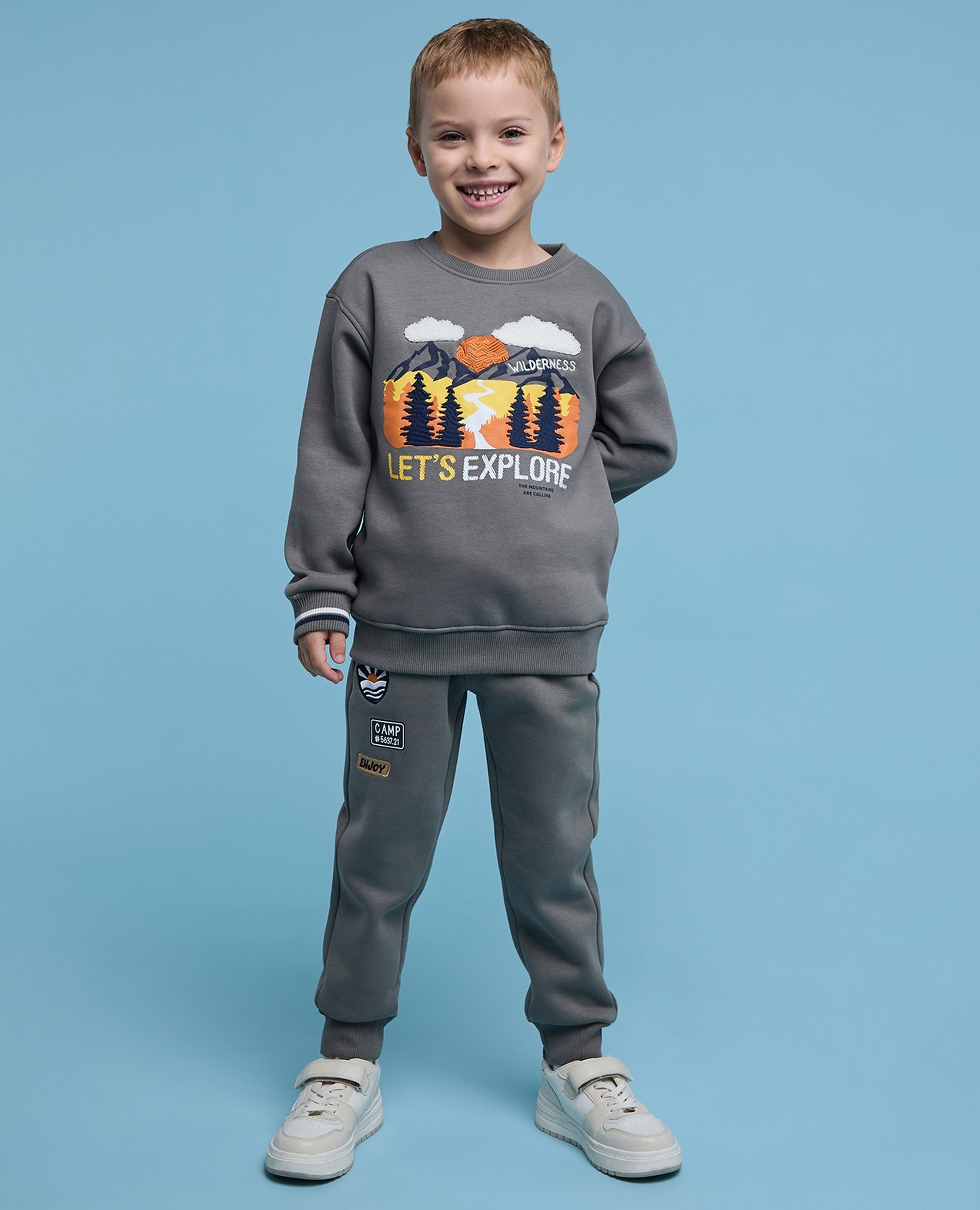 Embroidered Sweatsuit Set