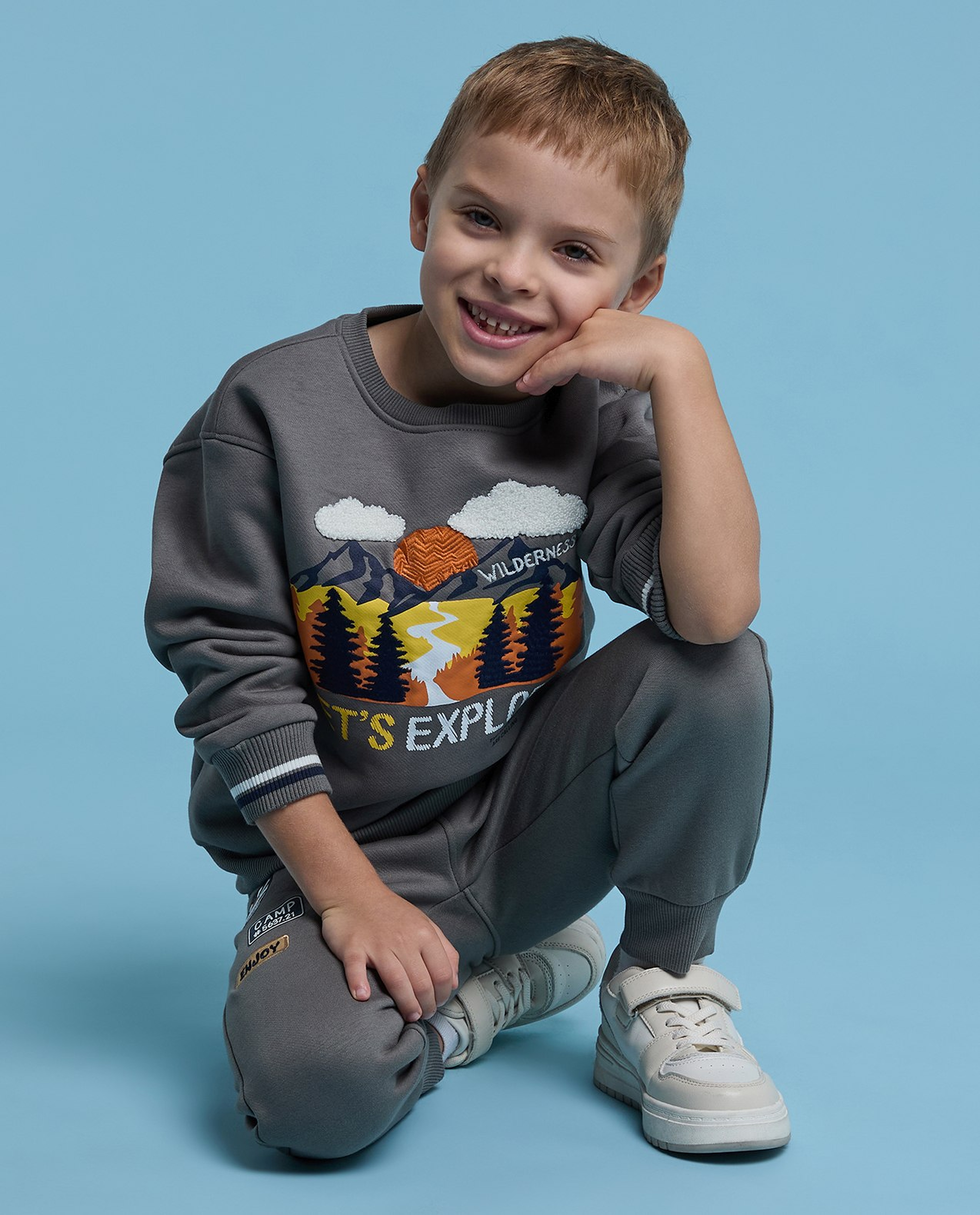 Embroidered Sweatsuit Set