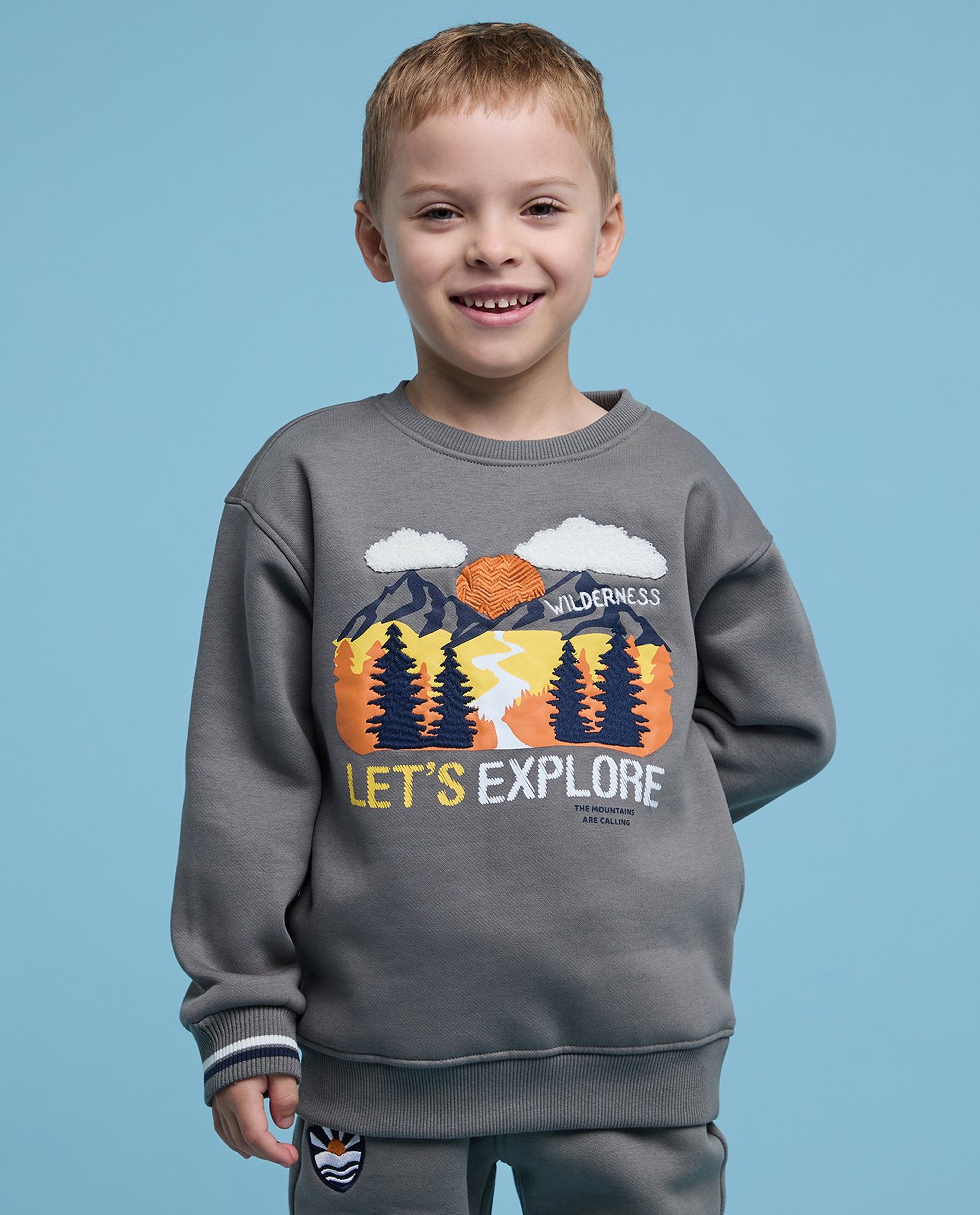 Embroidered Sweatsuit Set