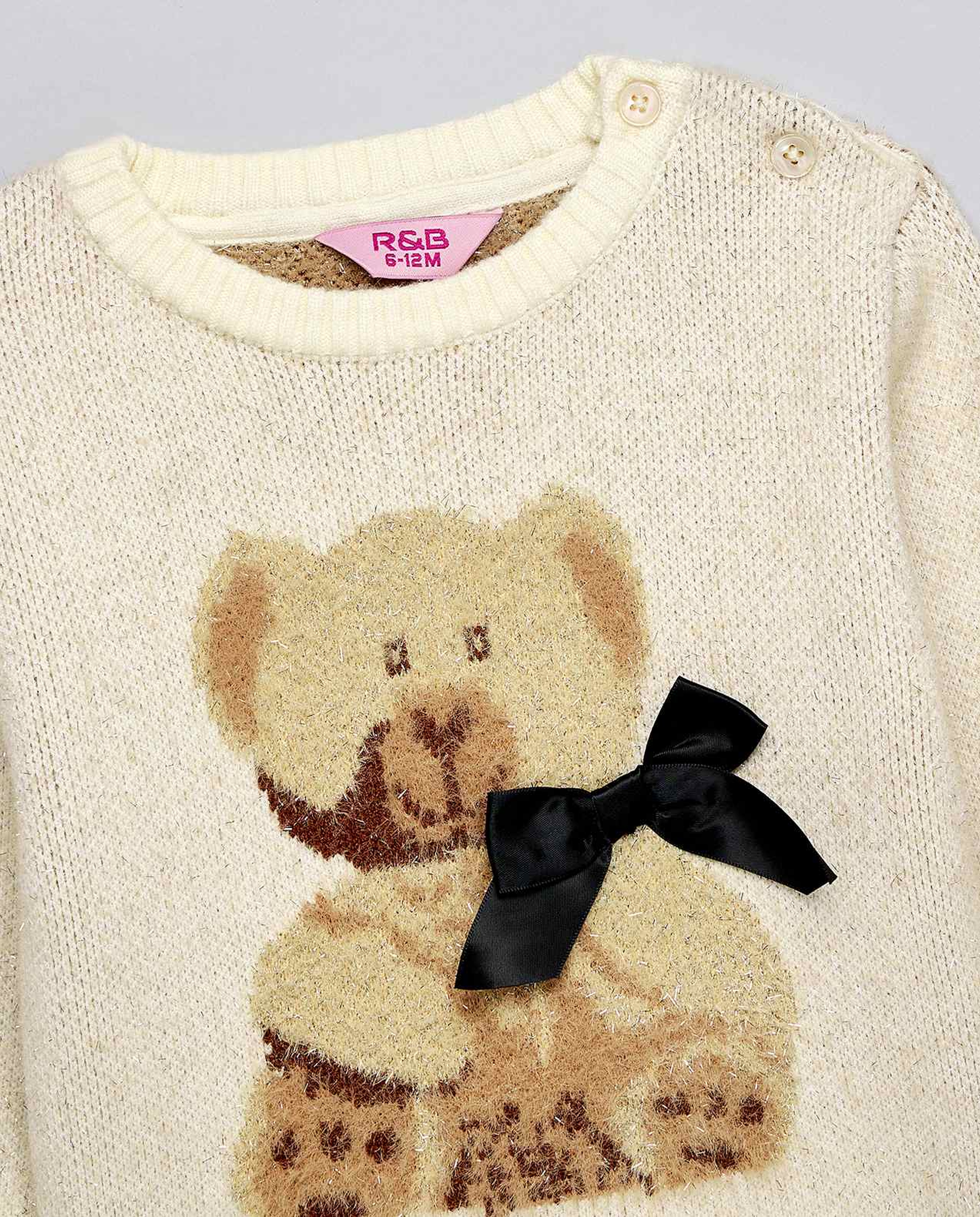 Patterned Sweater with Crew Neck and Long Sleeves