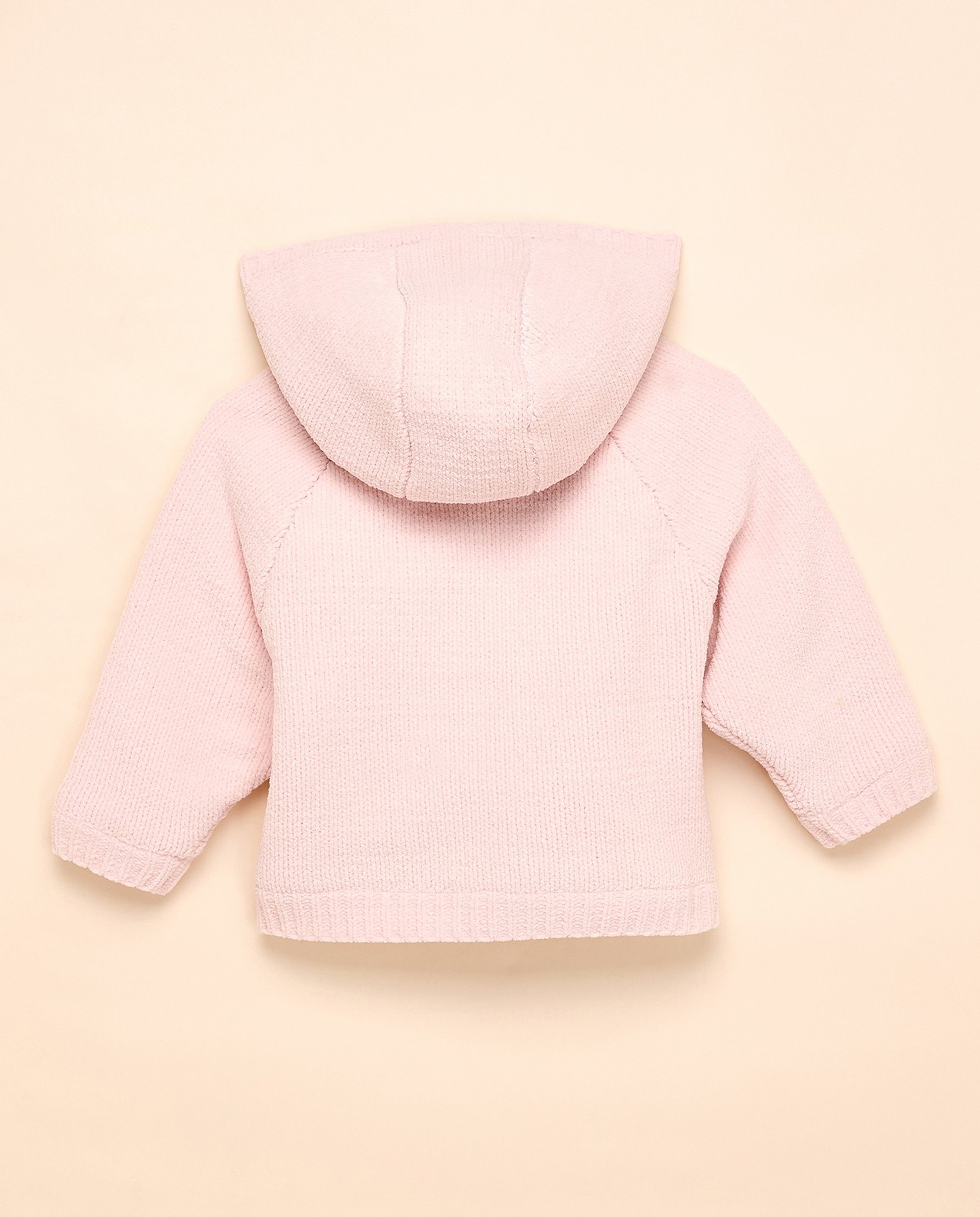 Textured Hooded Cardigan with Button Closure