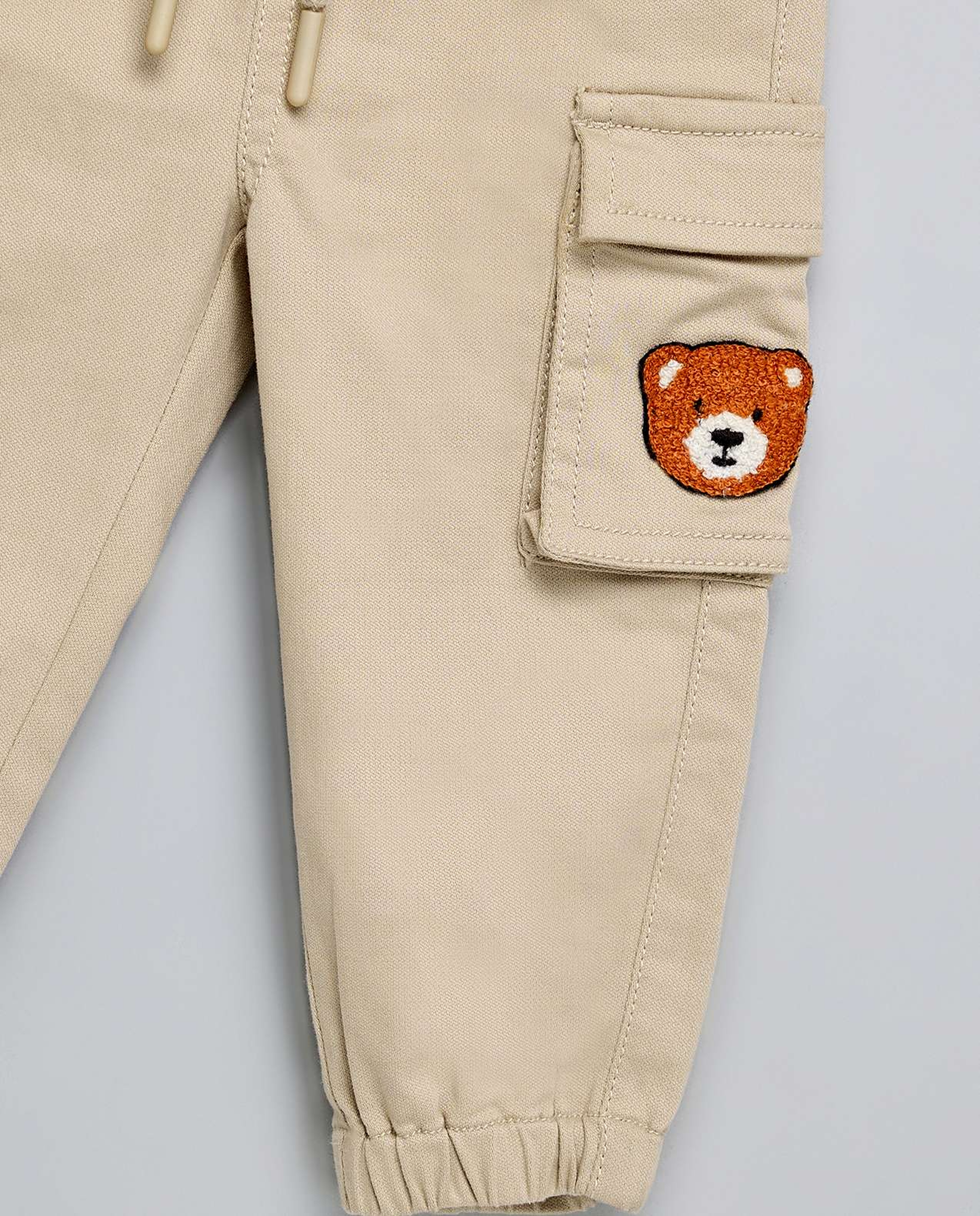 Embroidered Jogger Pants with Drawstring Waist