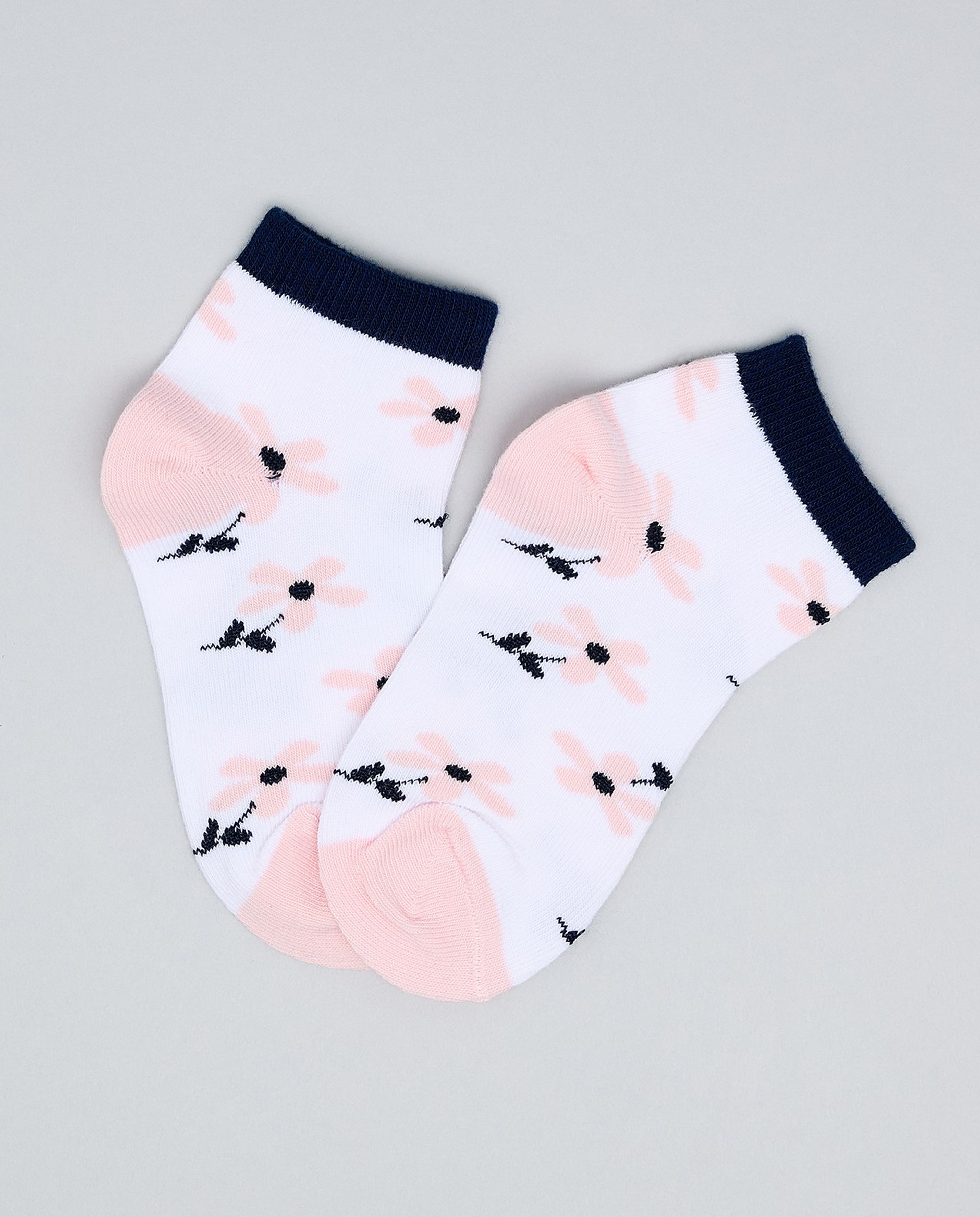 3 Pack Printed Ankle Socks