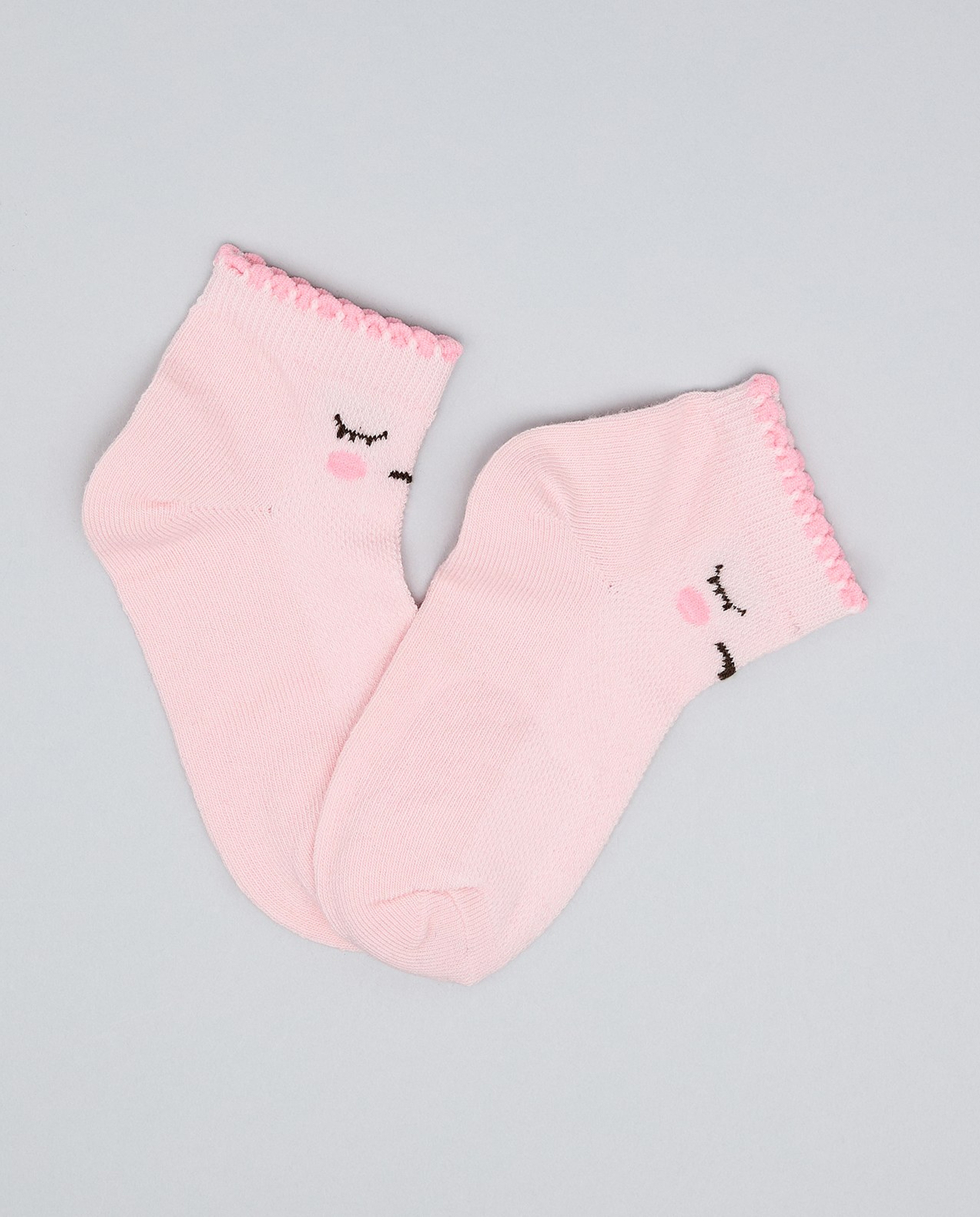 3 Pack Printed Ankle Socks