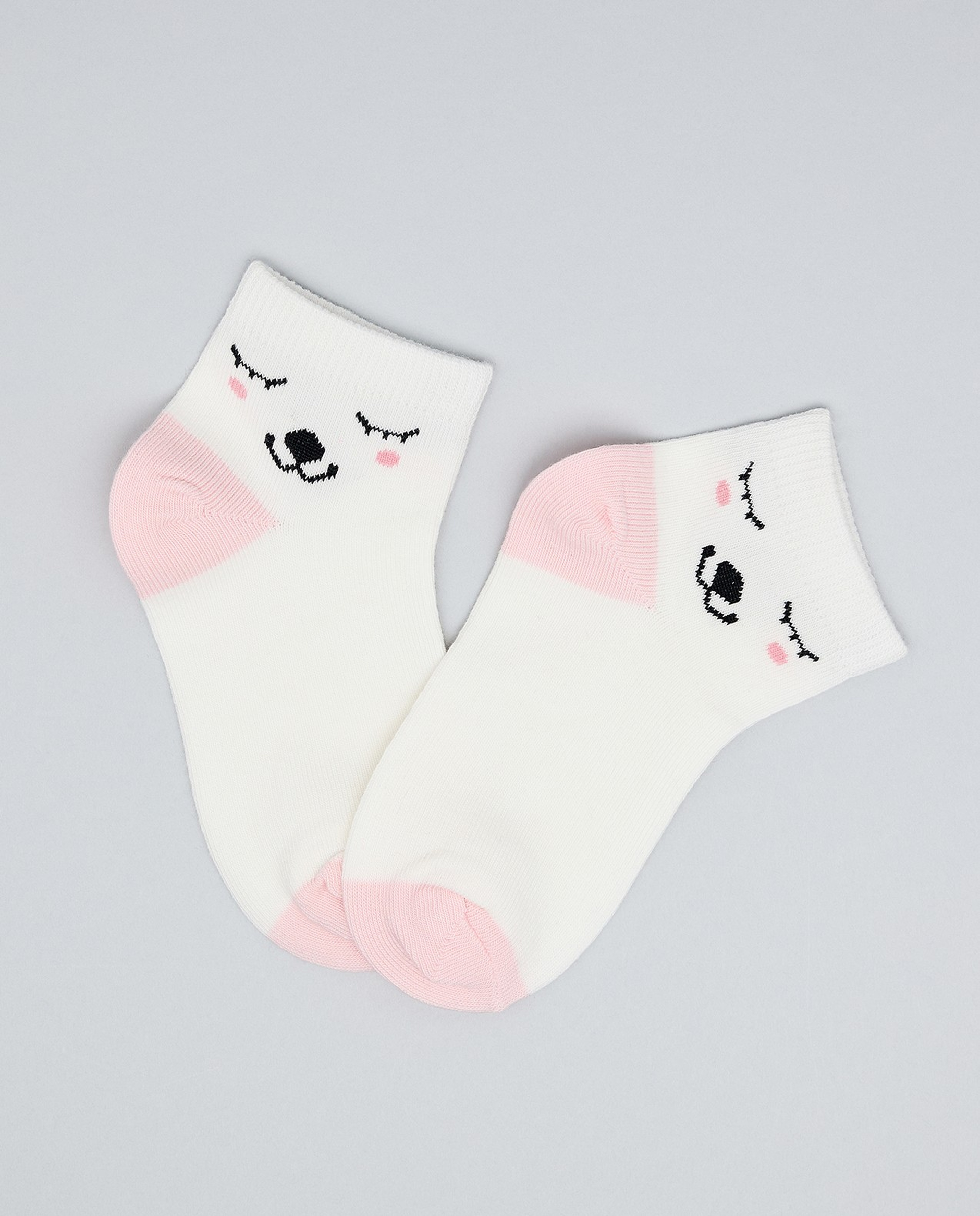 3 Pack Printed Ankle Socks