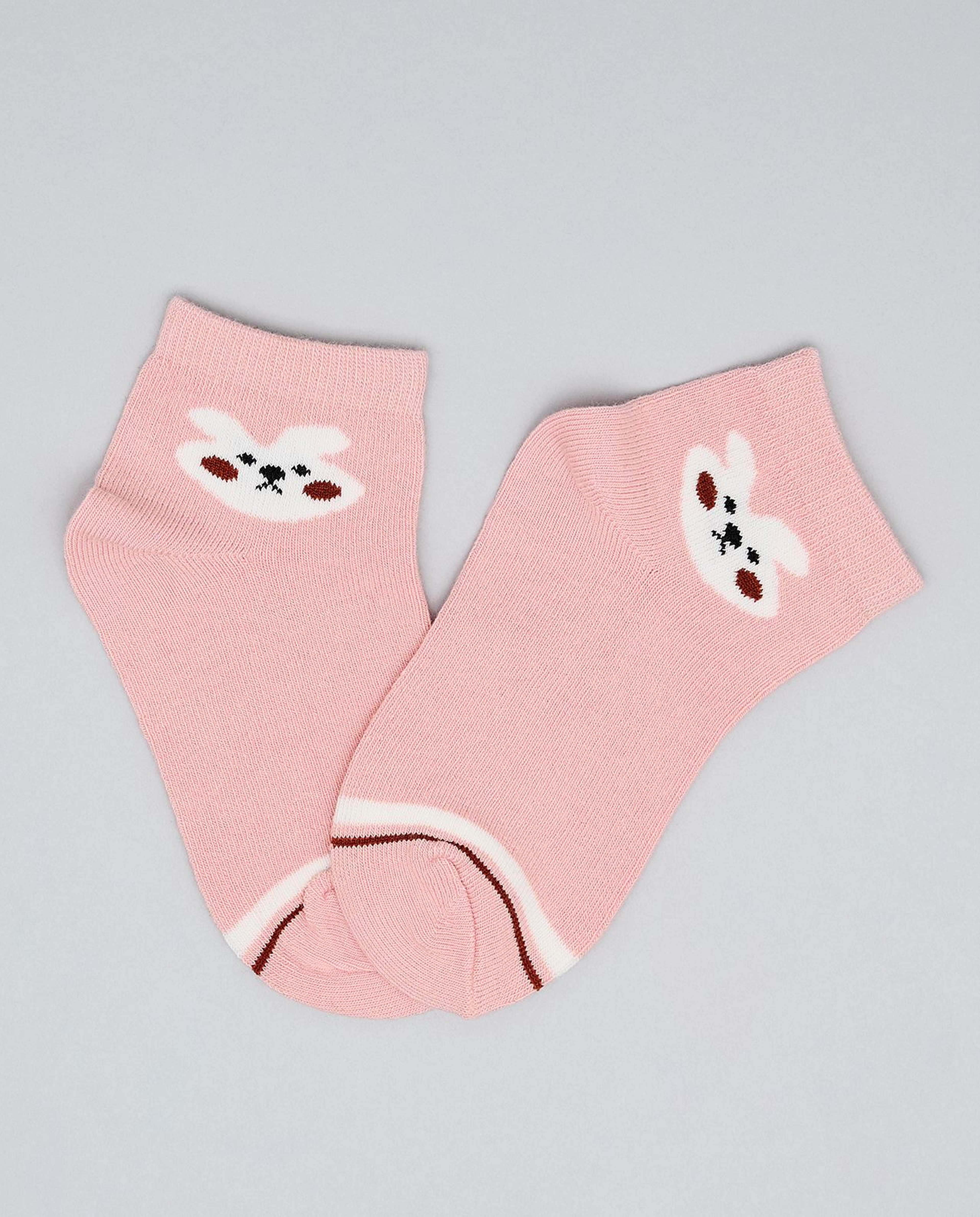 3 Pack Printed Ankle Socks