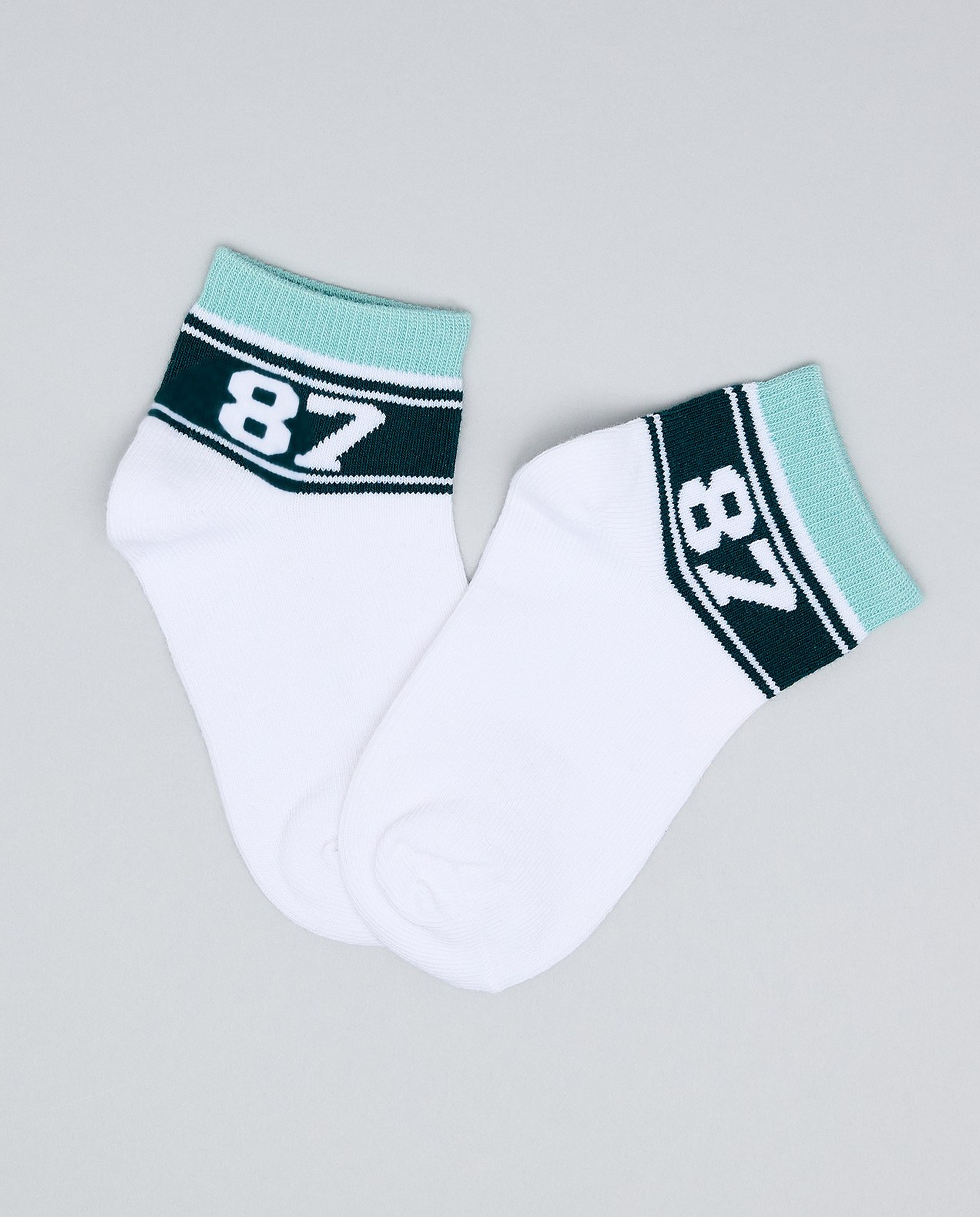 3 Pack Printed Ankle Socks
