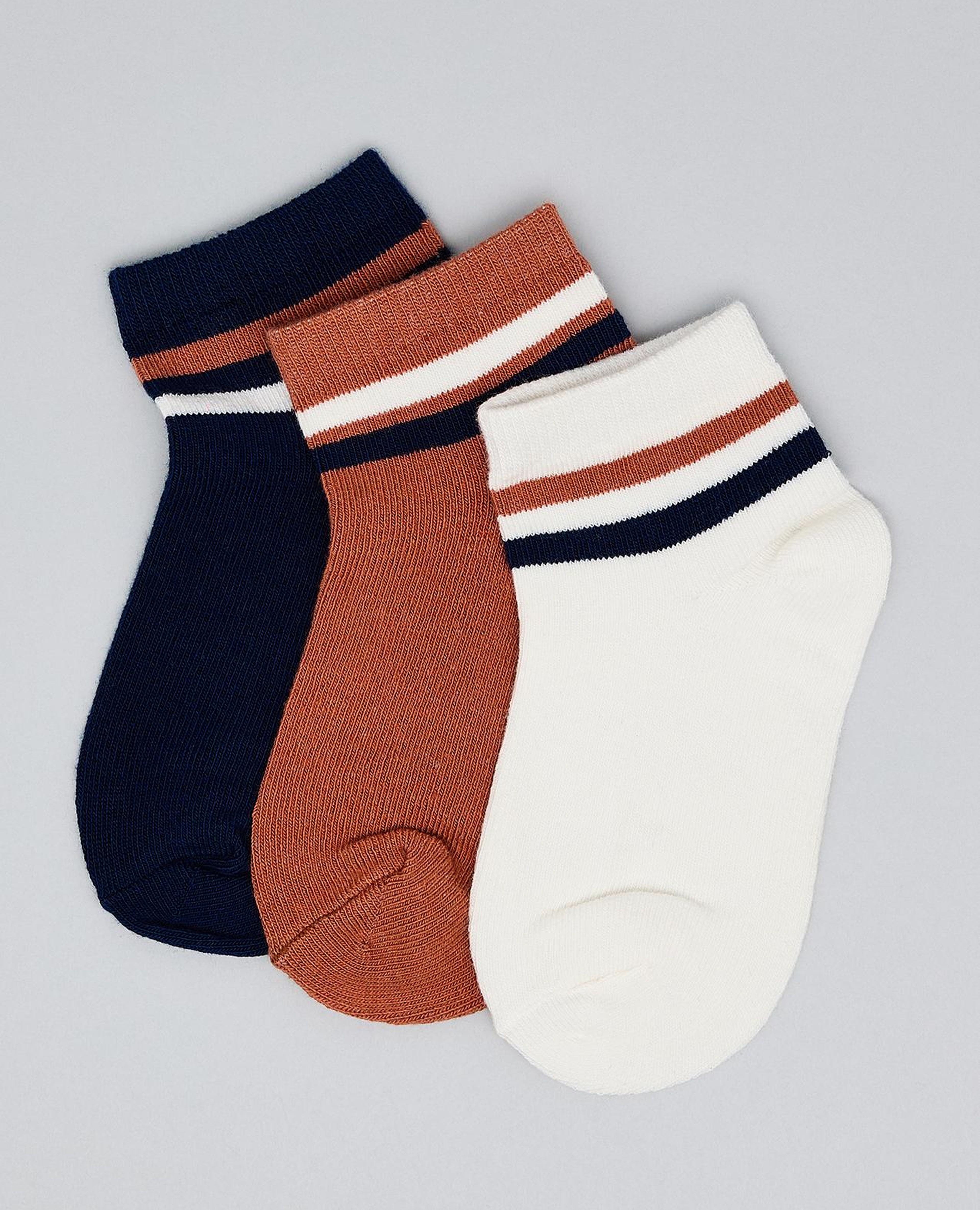3 Pack Printed Ankle Socks