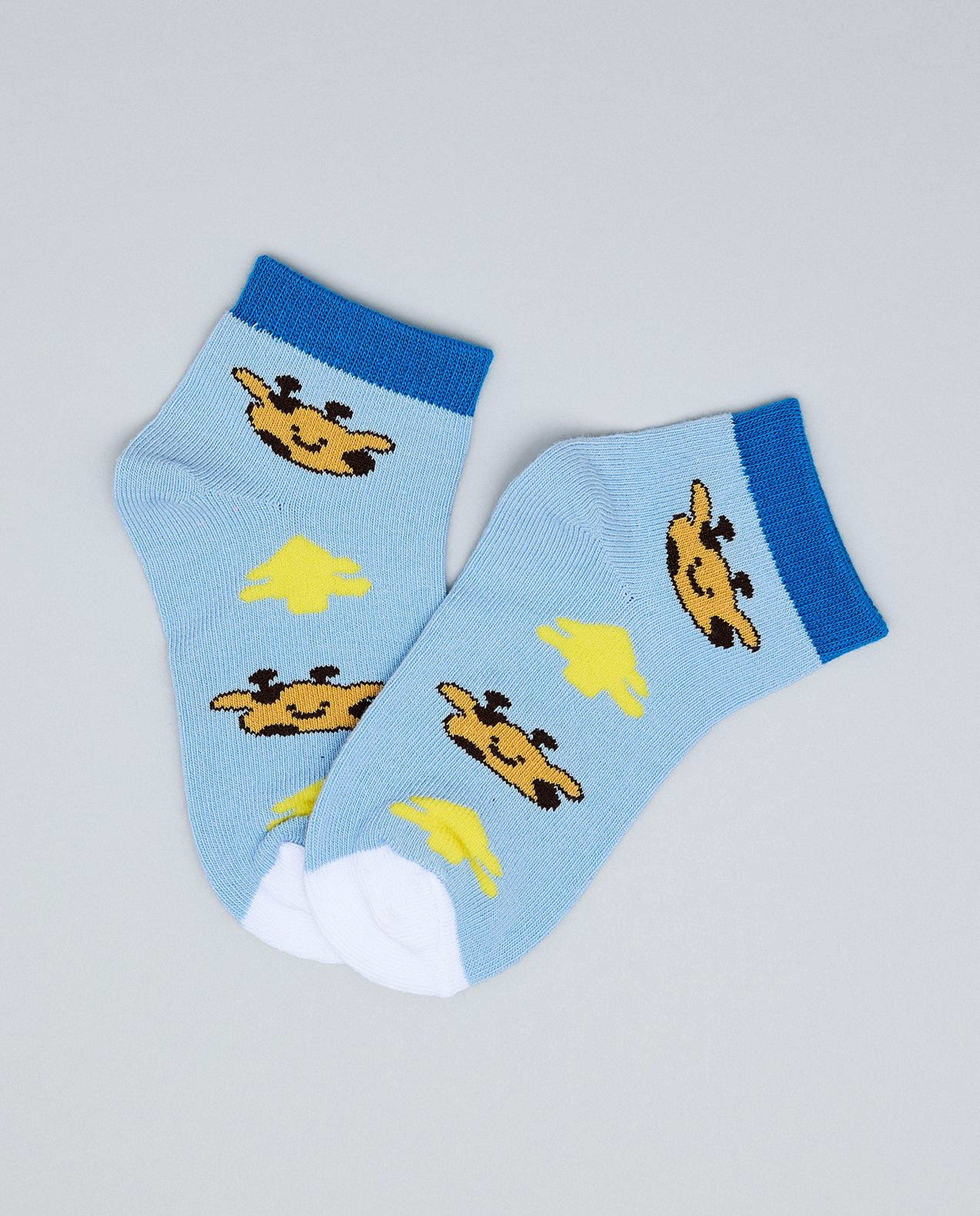 3 Pack Printed Ankle Socks