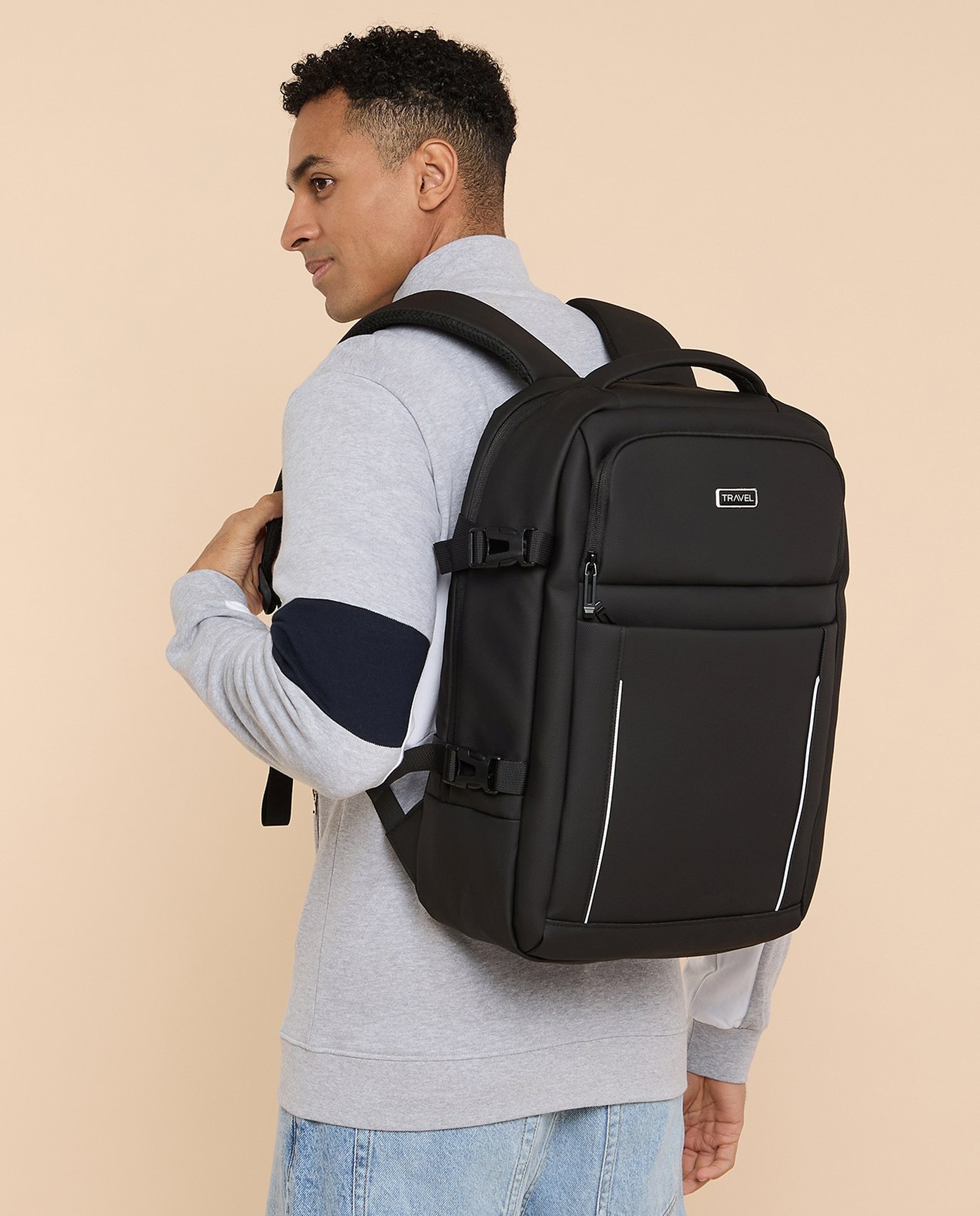Solid Zip-Around Backpack