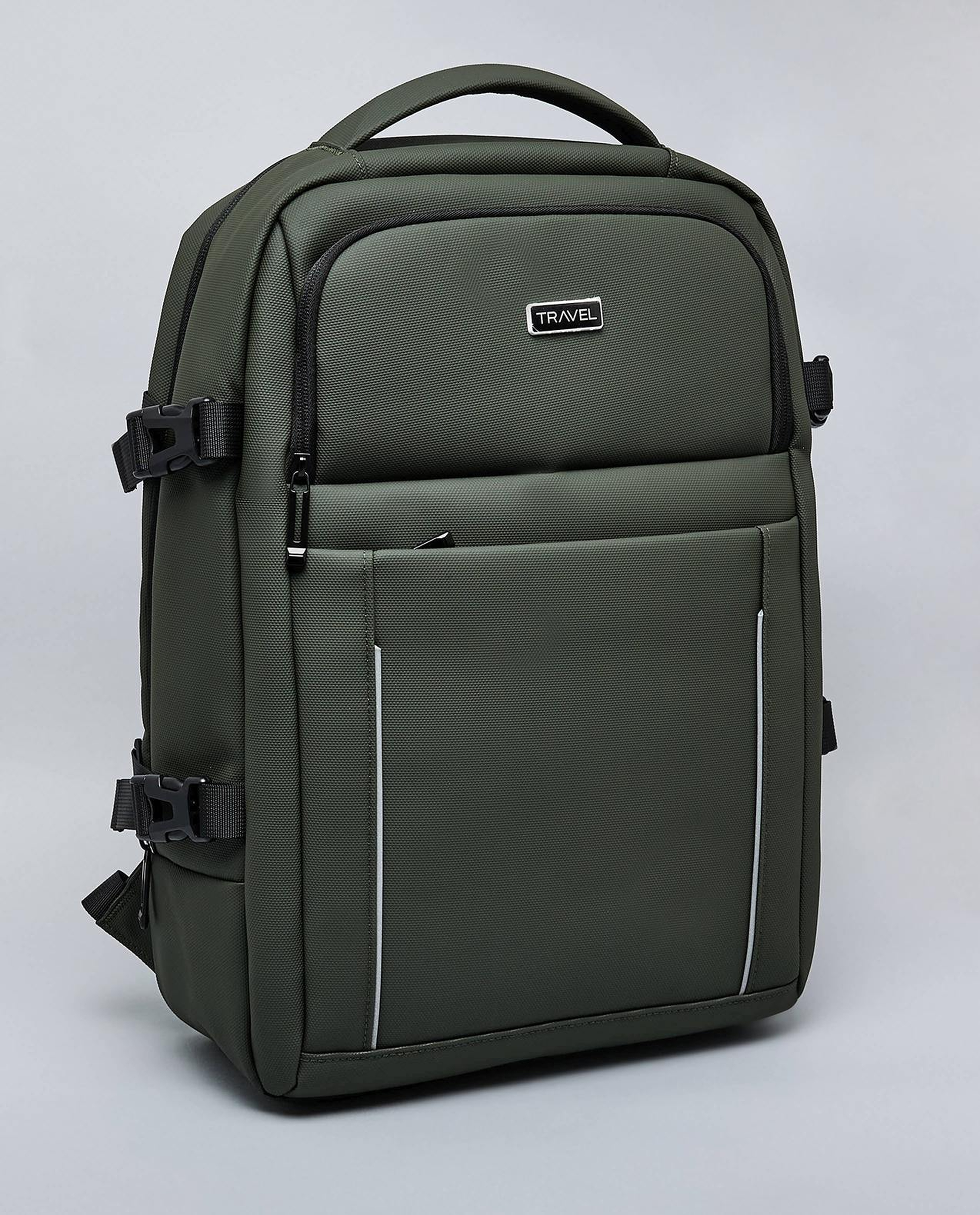 Solid Zip-Around Backpack