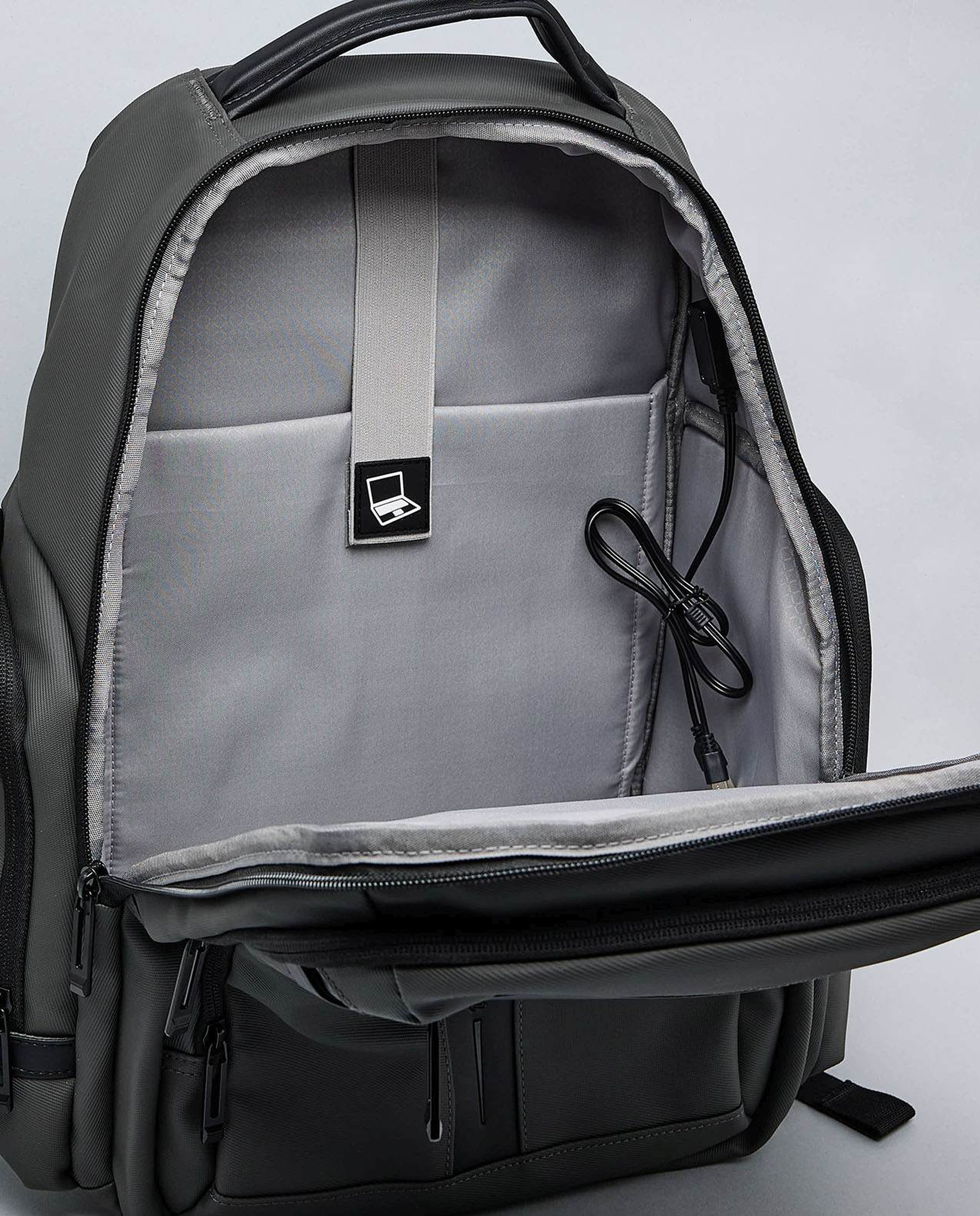 Solid Zip-Around Backpack