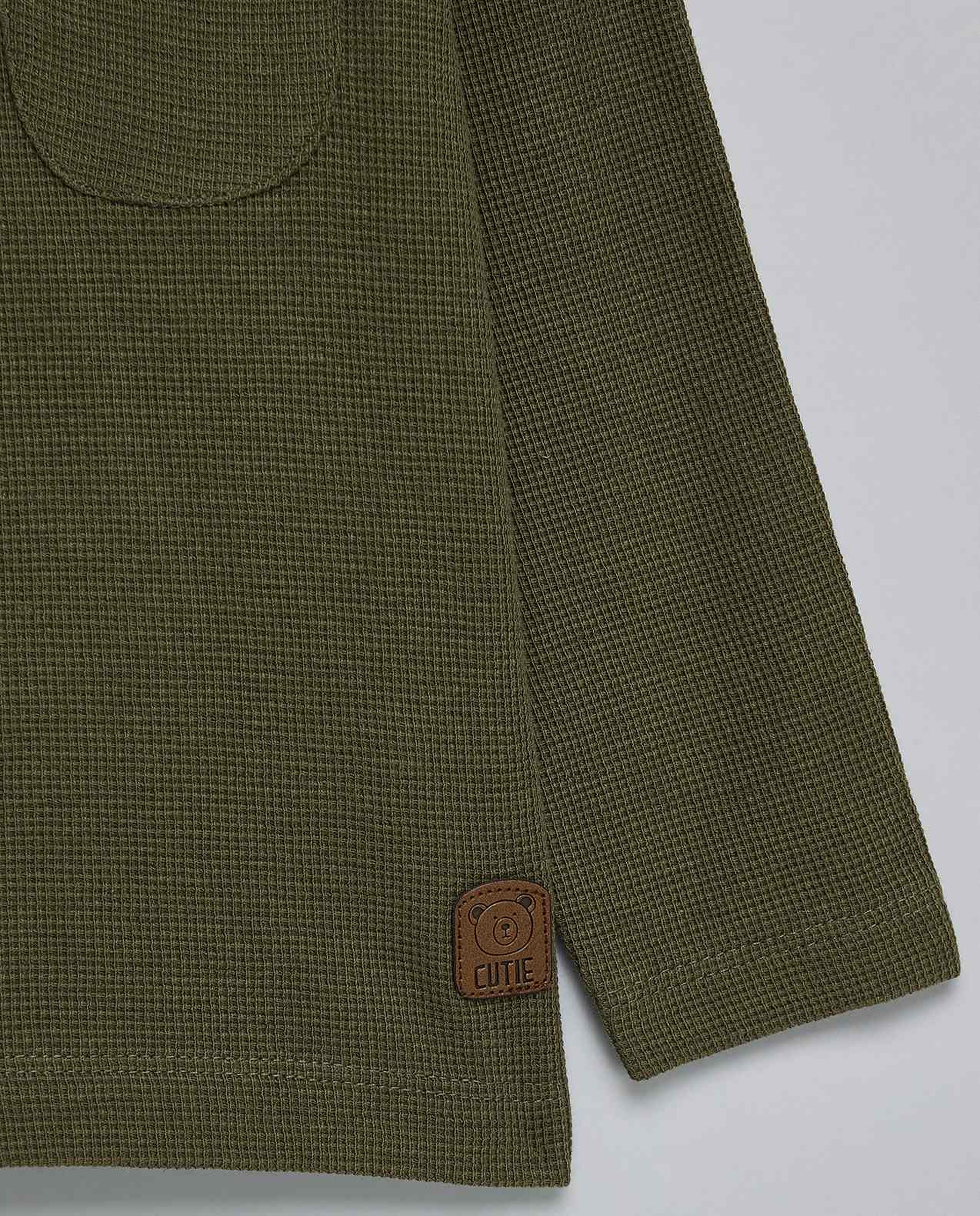 2 Pack Textured T-Shirts with Long Sleeves